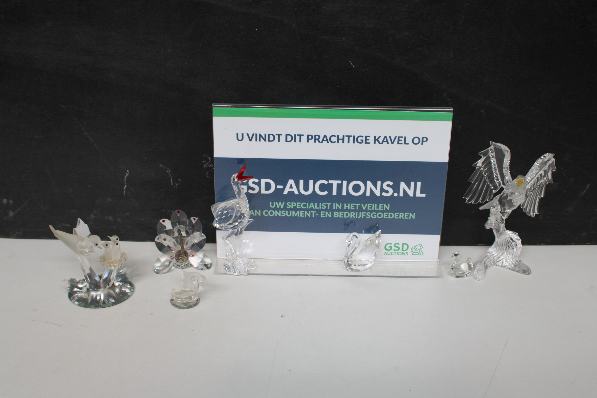 Set kristallen beeldjes van vogels – kavel bij GSD Auctions, Zoeterwoude
