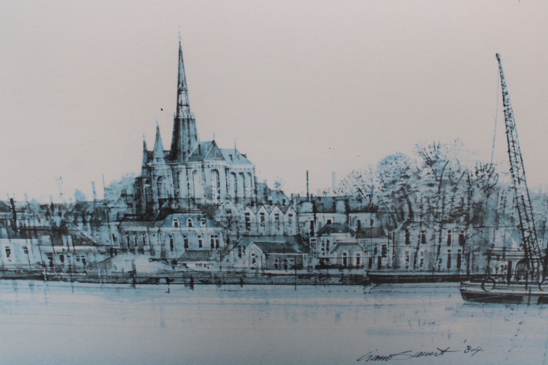 Ingelijste horizon stadsgezicht print – foto 7 – kavel bij GSD Auctions, Zoeterwoude