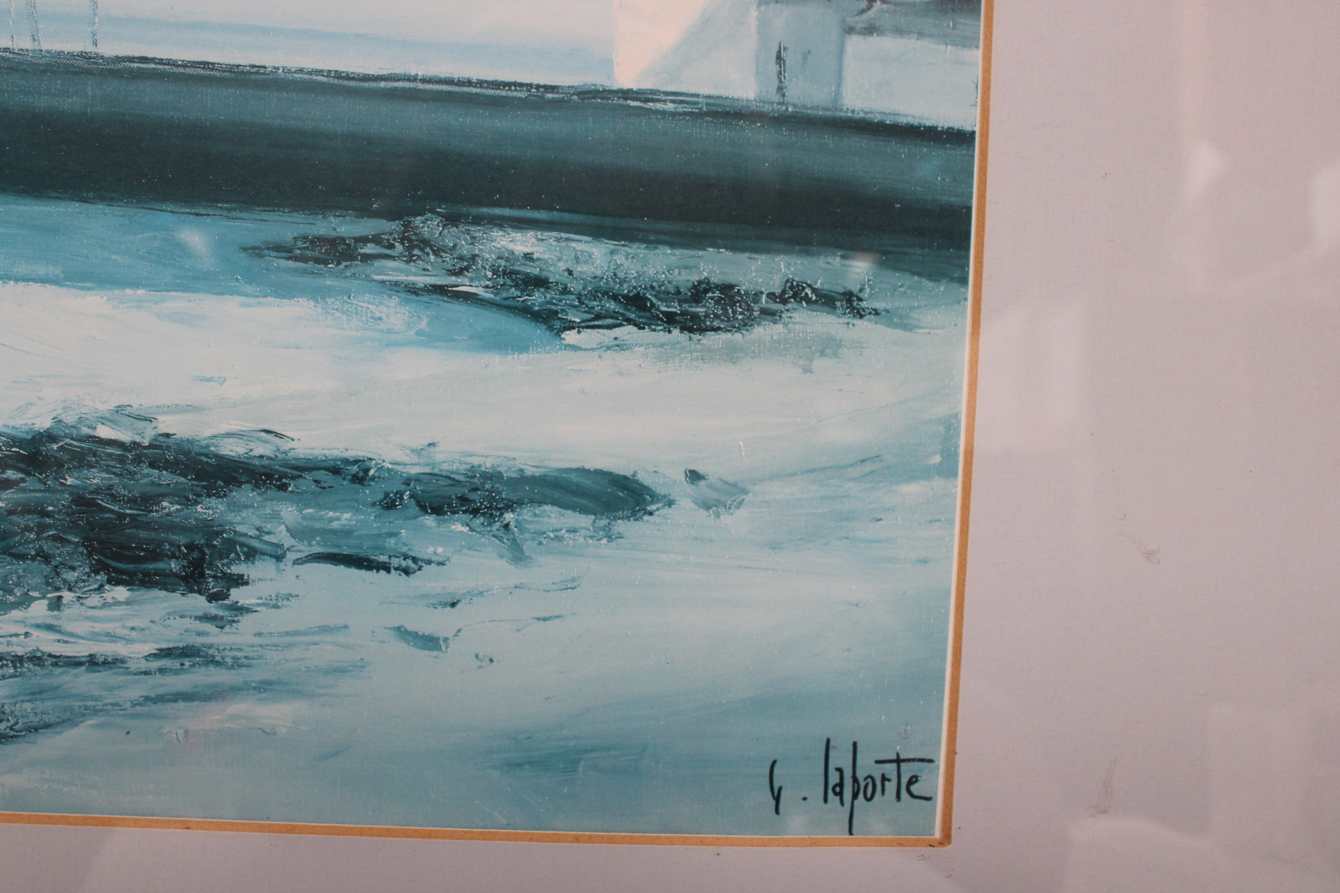 Ingelijst schilderij met vuurtoren en kust – foto 9 – kavel bij GSD Auctions, Zoeterwoude