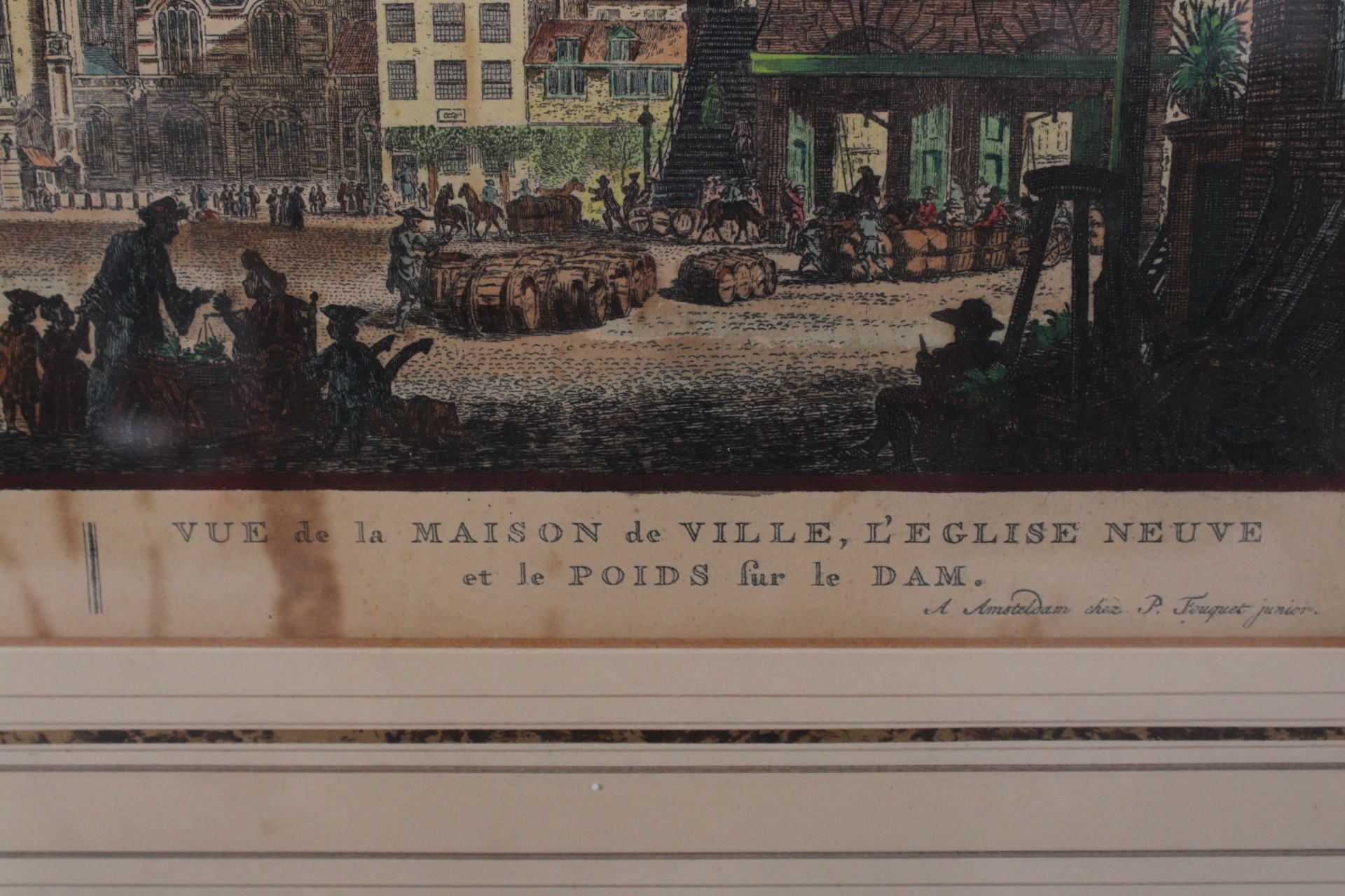 Ingelijste prent van stadsgezicht – foto 4 – kavel bij GSD Auctions, Zoeterwoude
