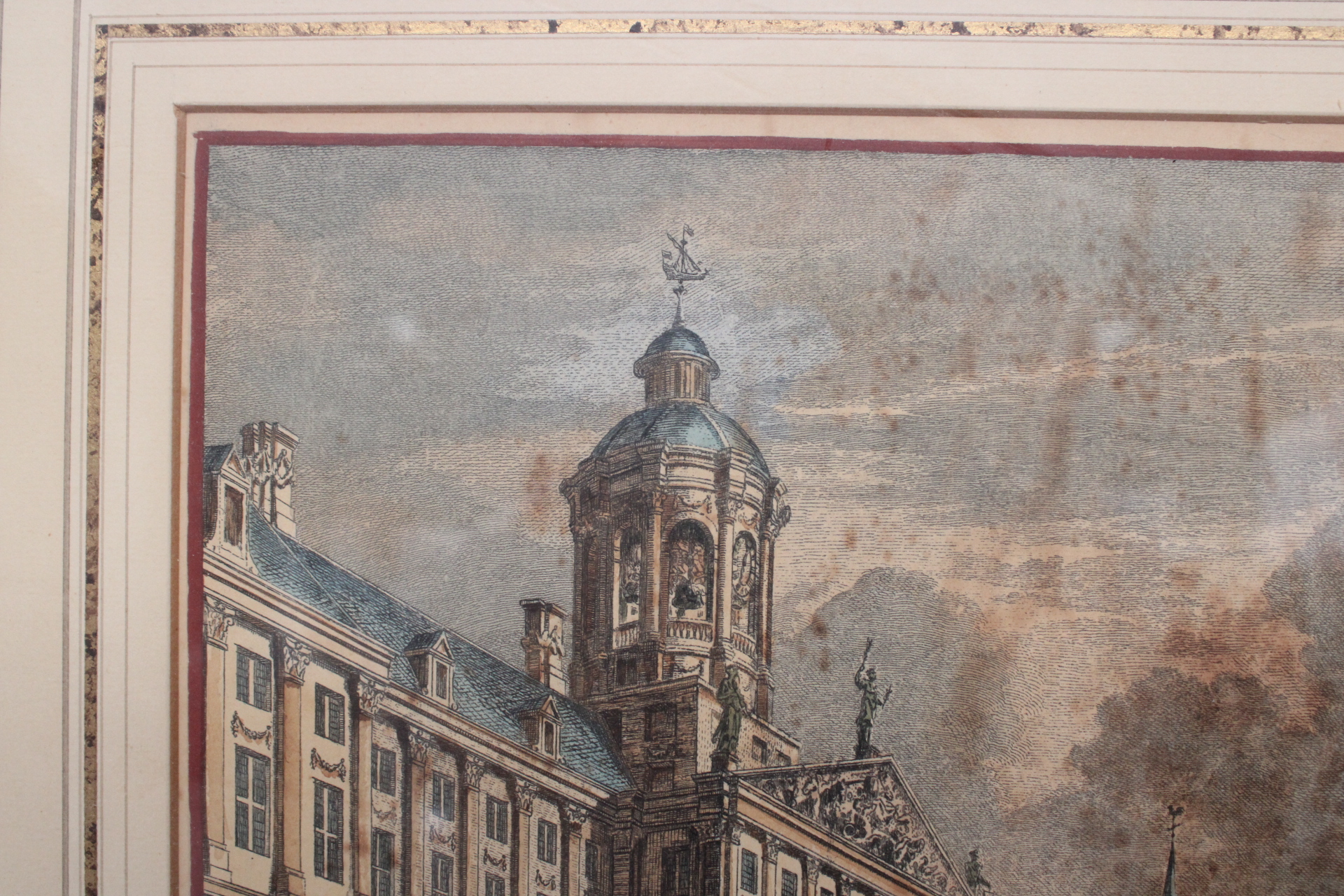 Ingelijste prent van stadsgezicht – foto 5 – kavel bij GSD Auctions, Zoeterwoude