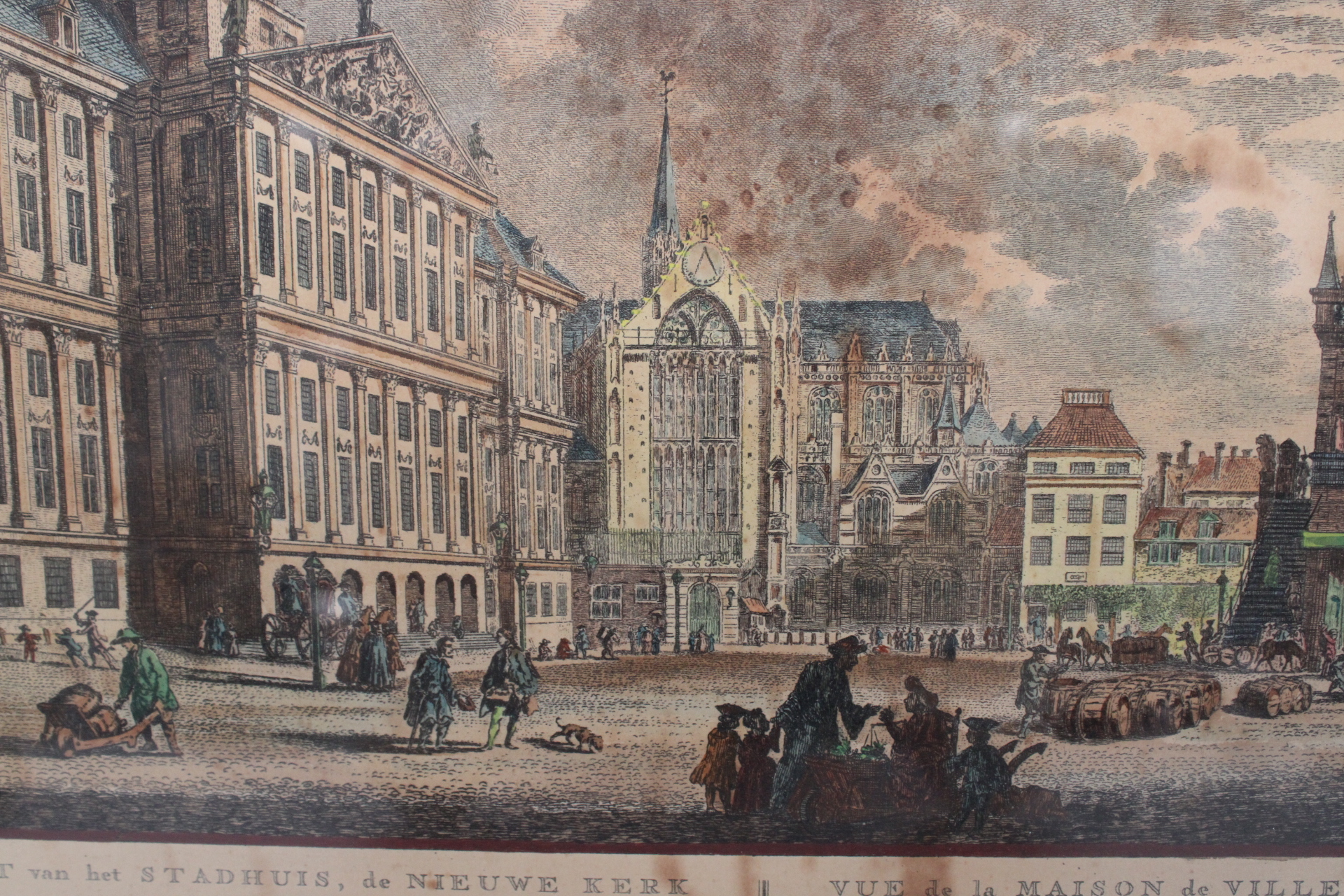 Ingelijste prent van stadsgezicht – foto 9 – kavel bij GSD Auctions, Zoeterwoude