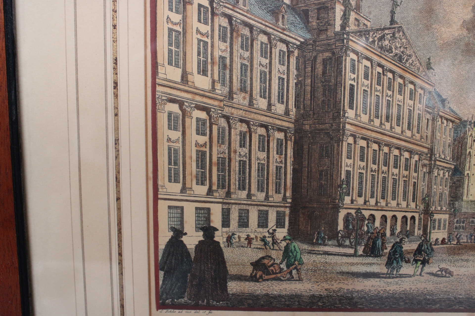 Ingelijste prent van stadsgezicht – foto 10 – kavel bij GSD Auctions, Zoeterwoude