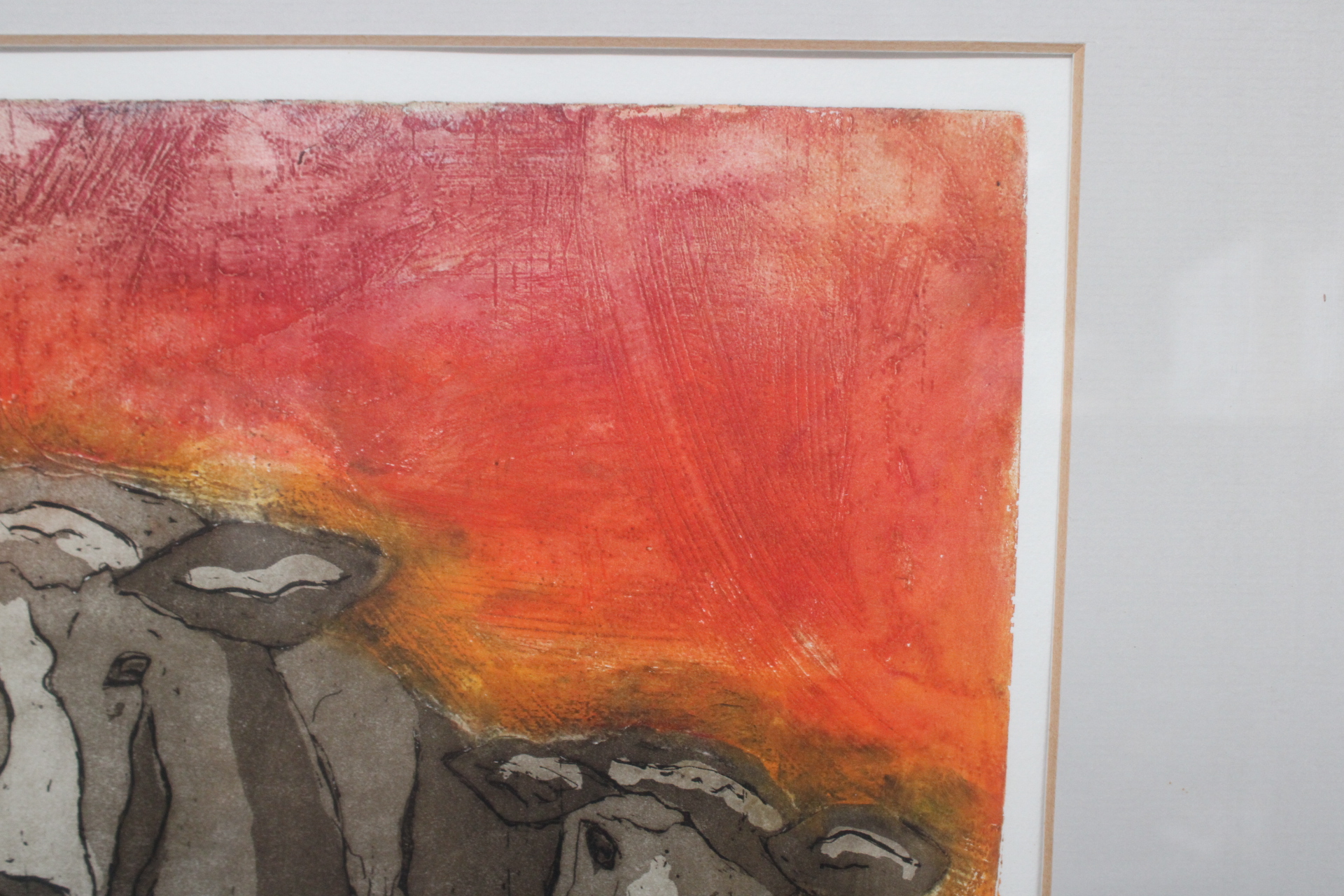 Ingelijst kunstwerk met koeien – foto 5 – kavel bij GSD Auctions, Zoeterwoude