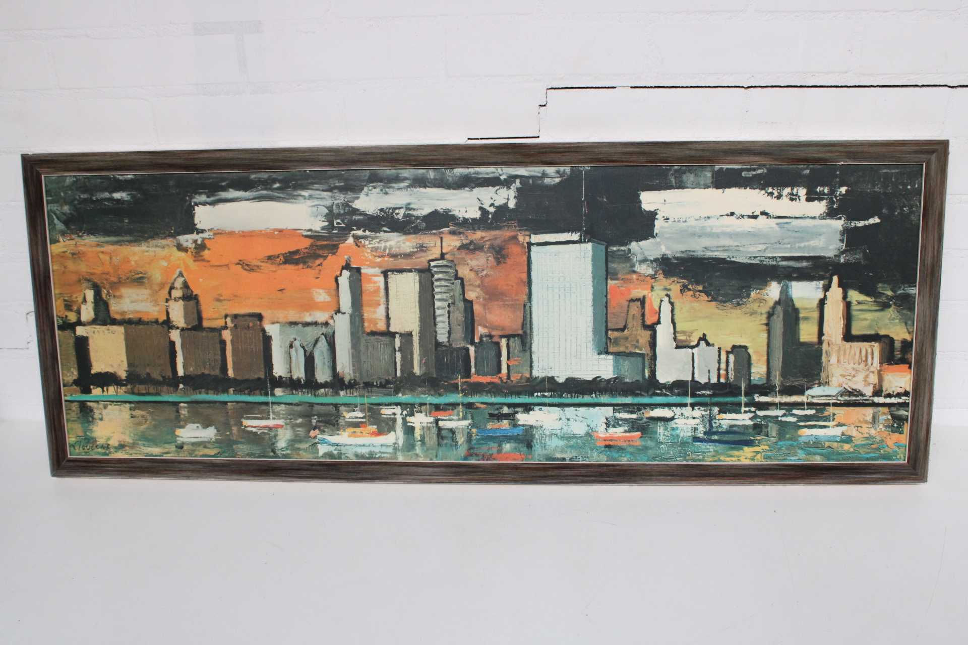 Schilderij stadsgezicht – foto 2 – kavel bij GSD Auctions, Zoeterwoude
