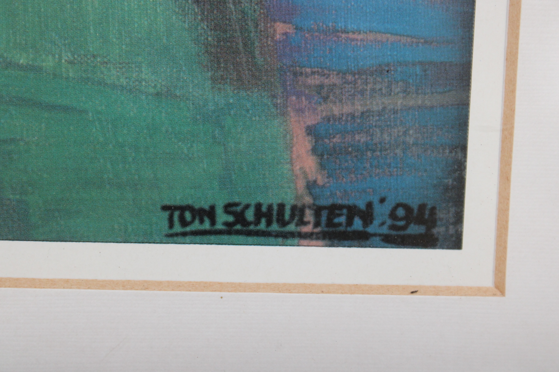 Ingelijste abstracte landschap – foto 3 – kavel bij GSD Auctions, Zoeterwoude