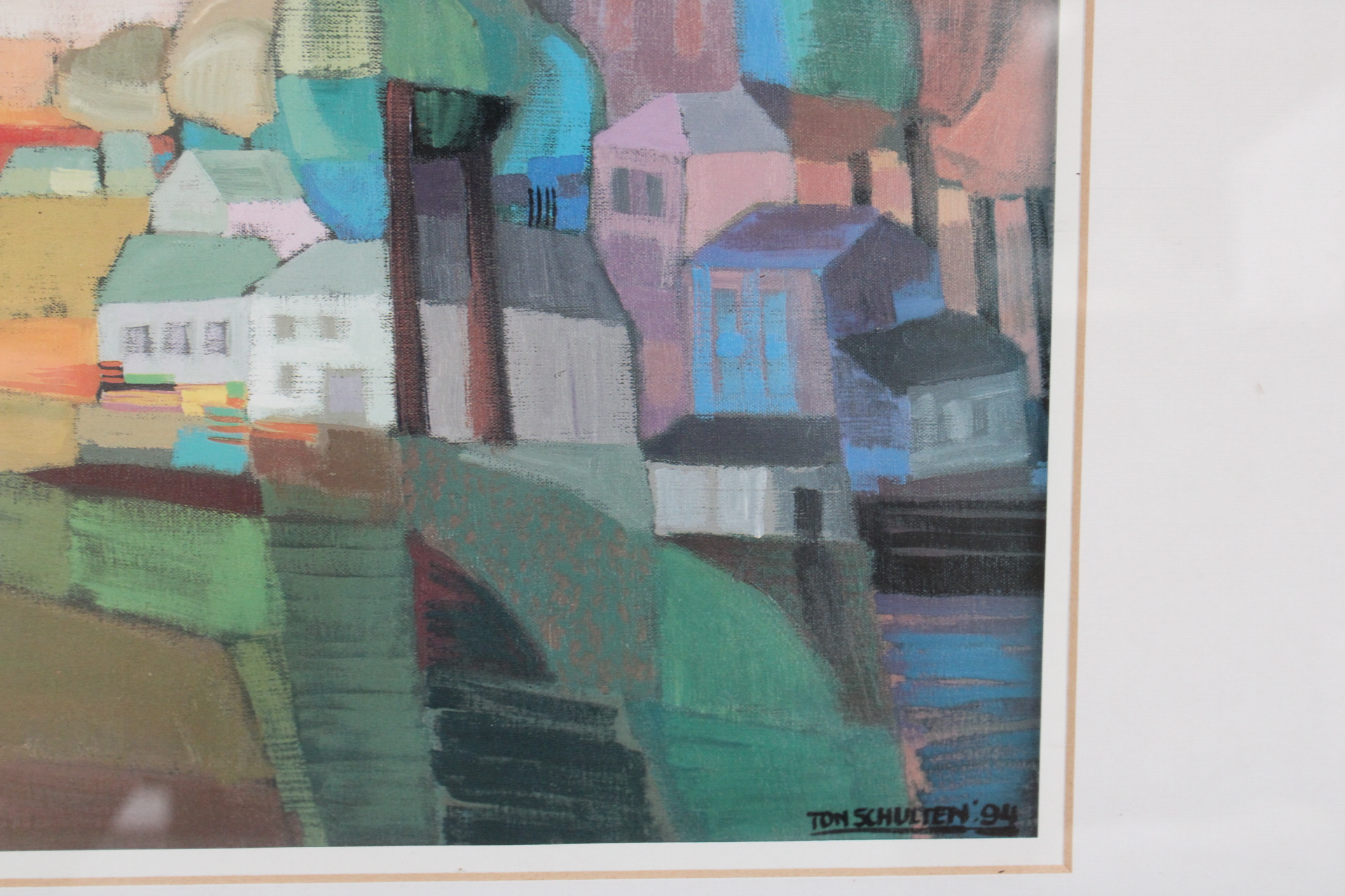 Ingelijste abstracte landschap – foto 6 – kavel bij GSD Auctions, Zoeterwoude