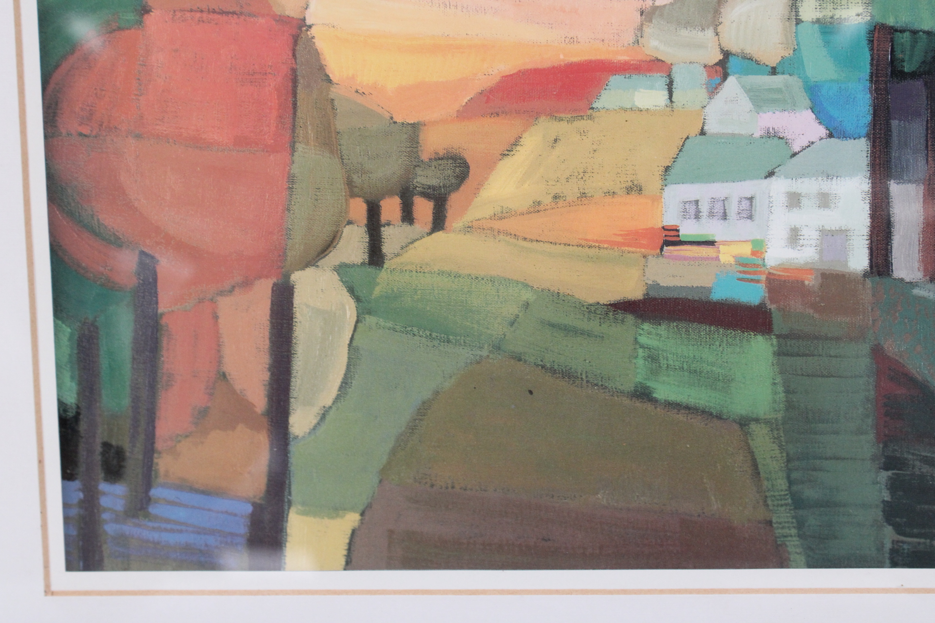 Ingelijste abstracte landschap – foto 7 – kavel bij GSD Auctions, Zoeterwoude