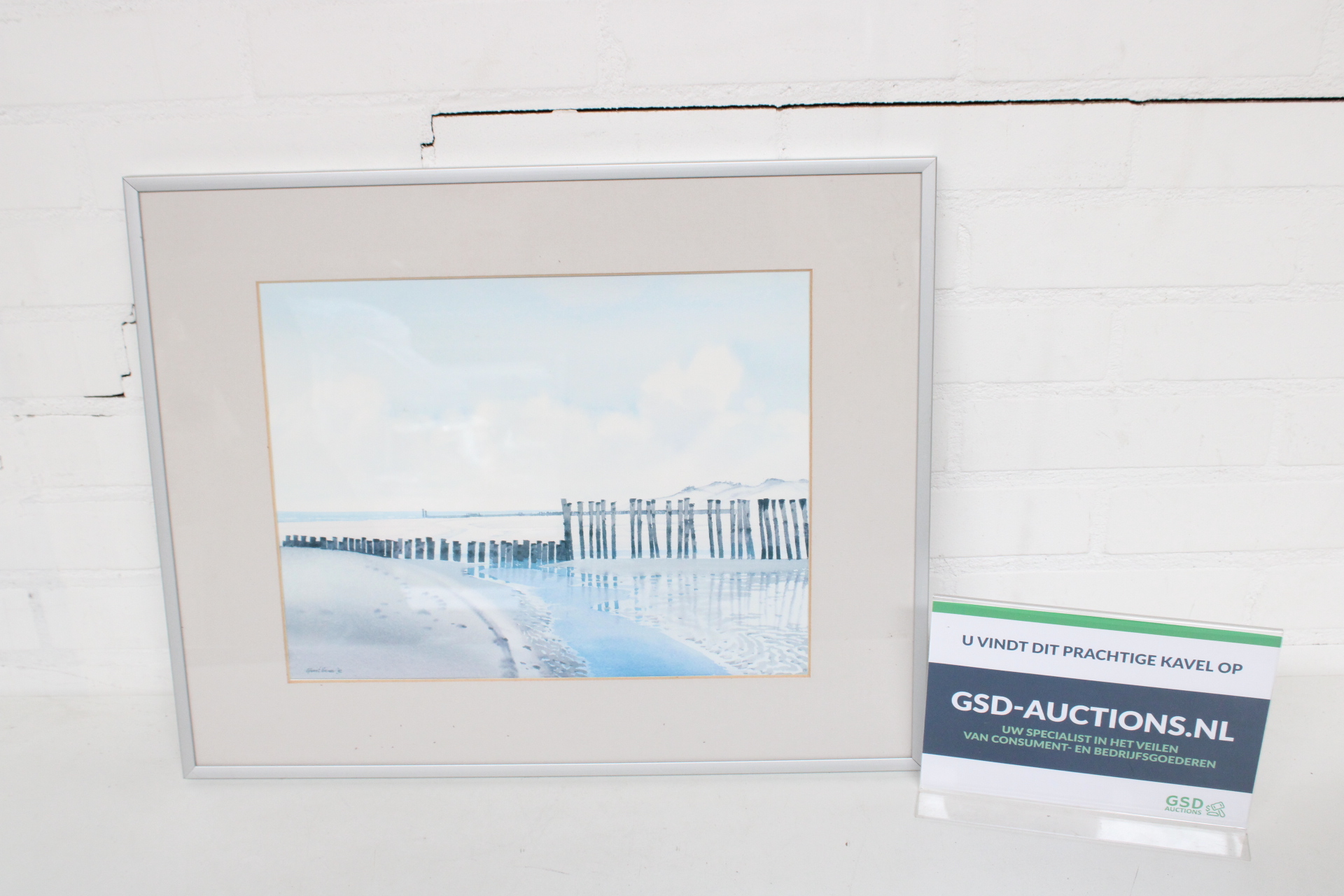 Gekaderde afbeelding van kustlandschap – kavel bij GSD Auctions, Zoeterwoude