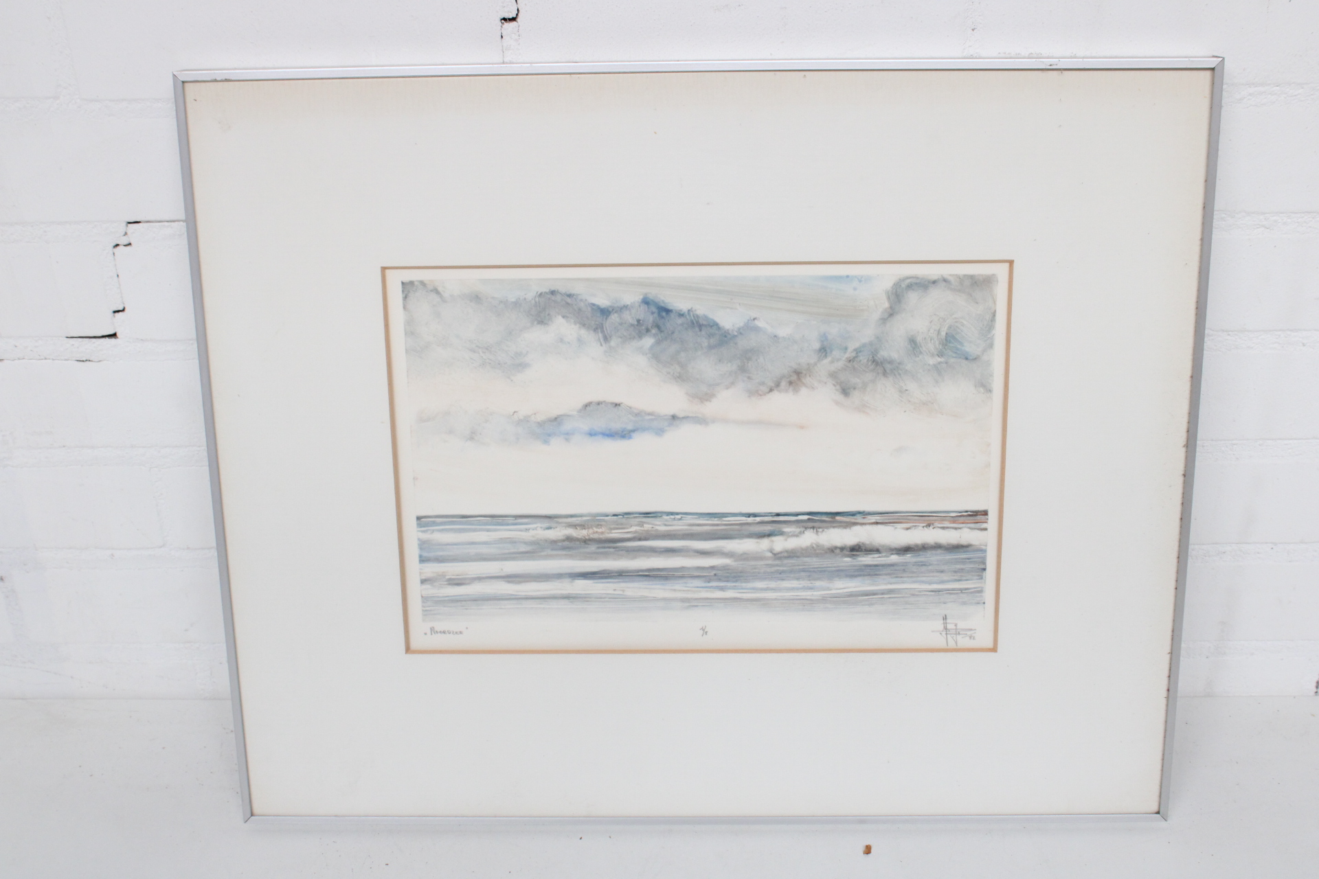 Ingelijste aquarel landschap – foto 2 – kavel bij GSD Auctions, Zoeterwoude