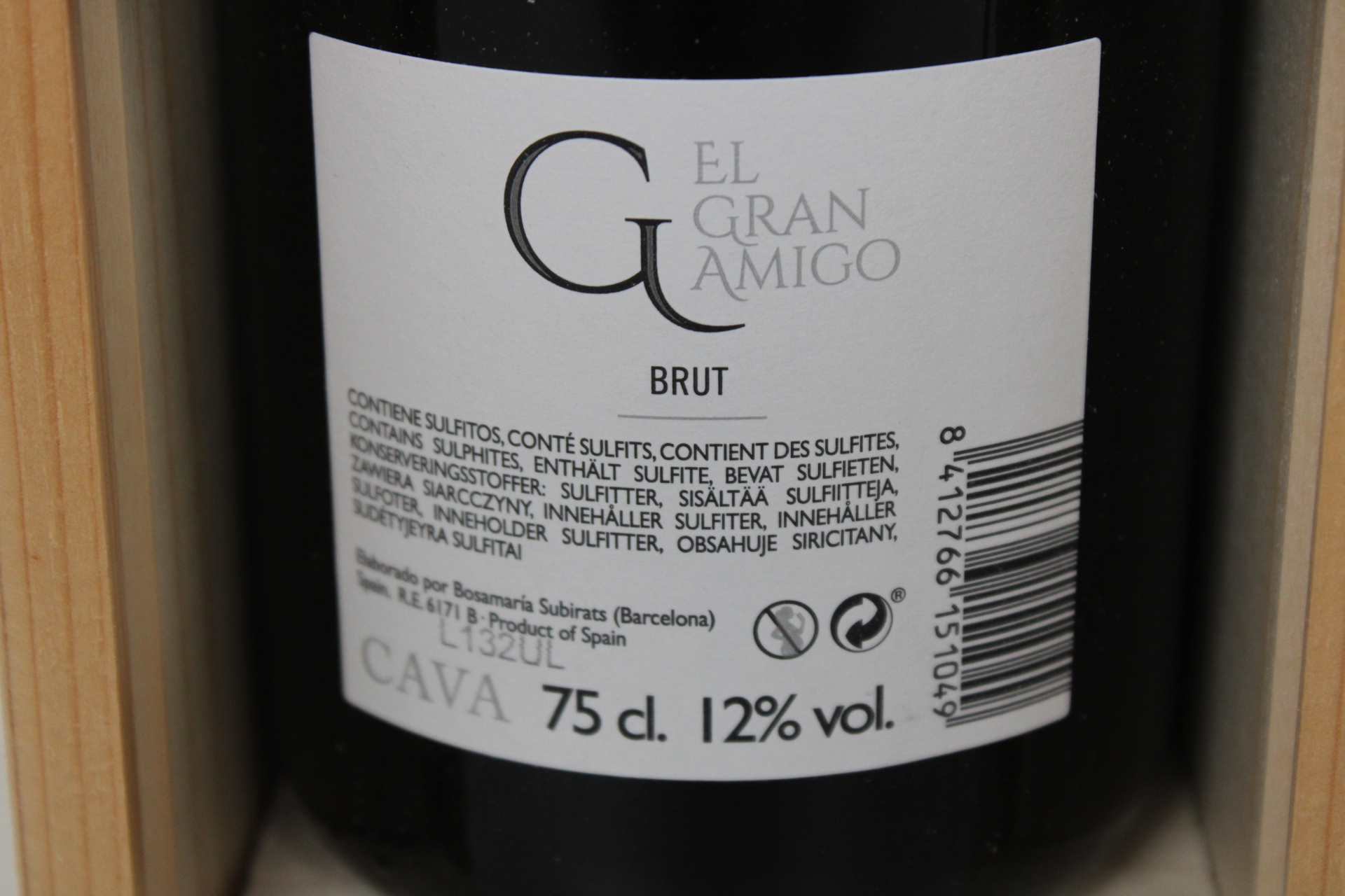 Sumarroca El Gran Amigo Brut – foto 3 – kavel bij GSD Auctions, Zoeterwoude
