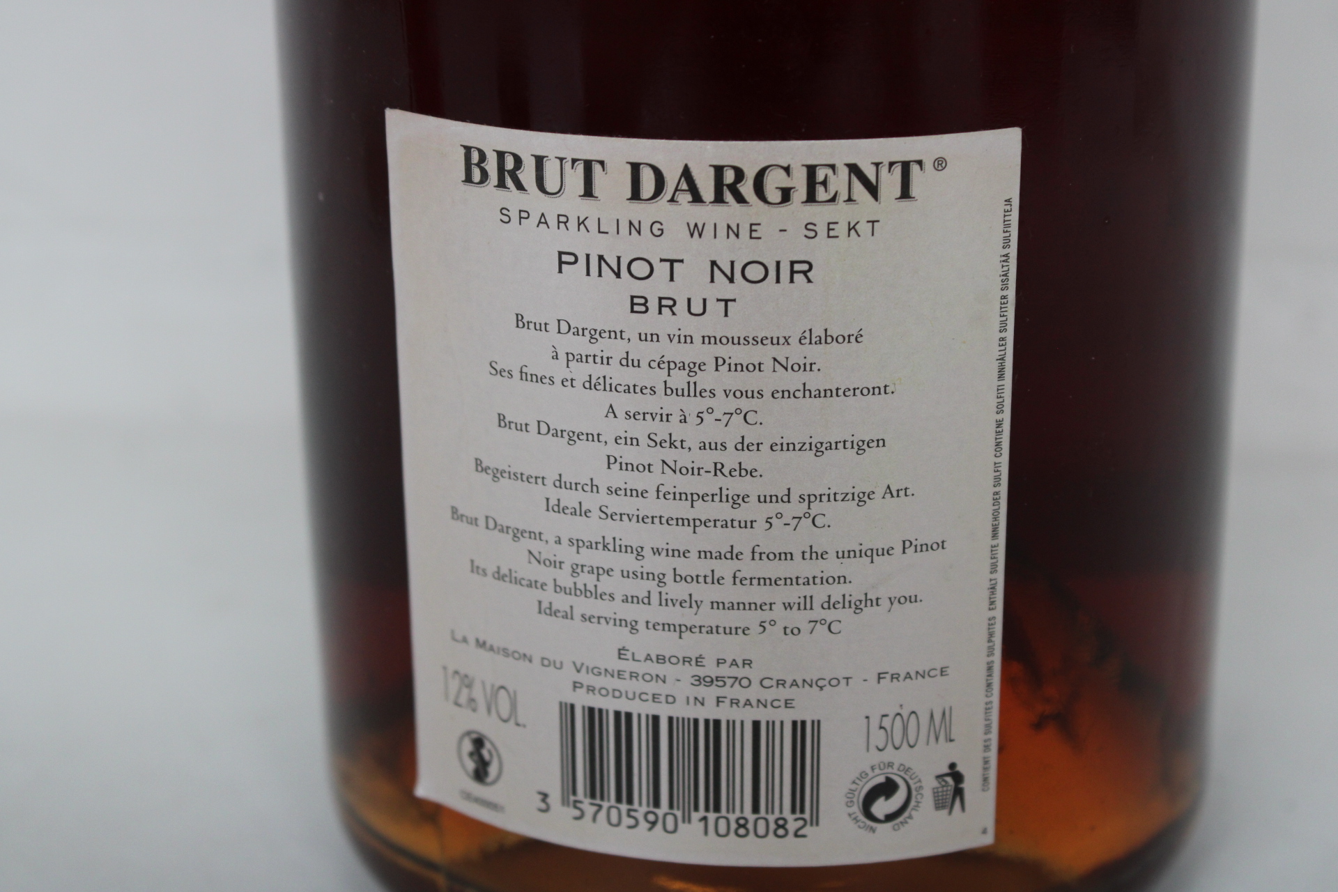 Brut Dargent Brut Rosé Pinot Noir 2009 – foto 6 – kavel bij GSD Auctions, Zoeterwoude