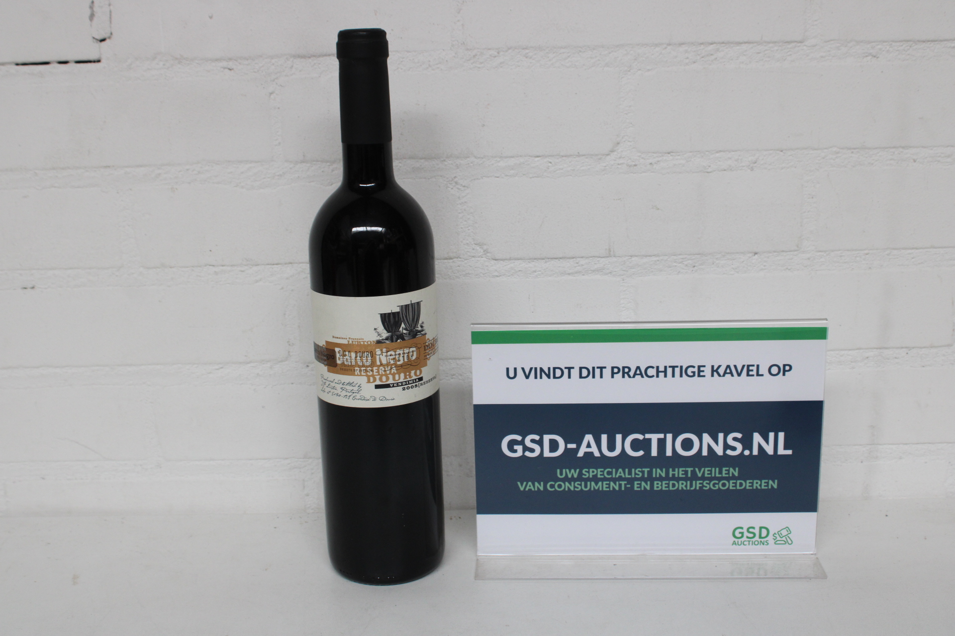 Fles rode wijn Douro Reserva 2008 – kavel bij GSD Auctions, Zoeterwoude