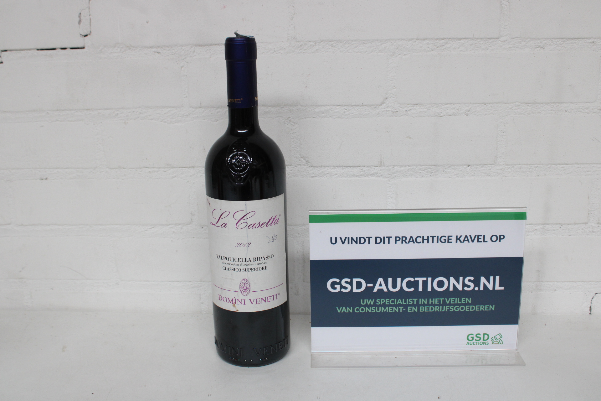 Fles La Casetta rode wijn 2012 – kavel bij GSD Auctions, Zoeterwoude