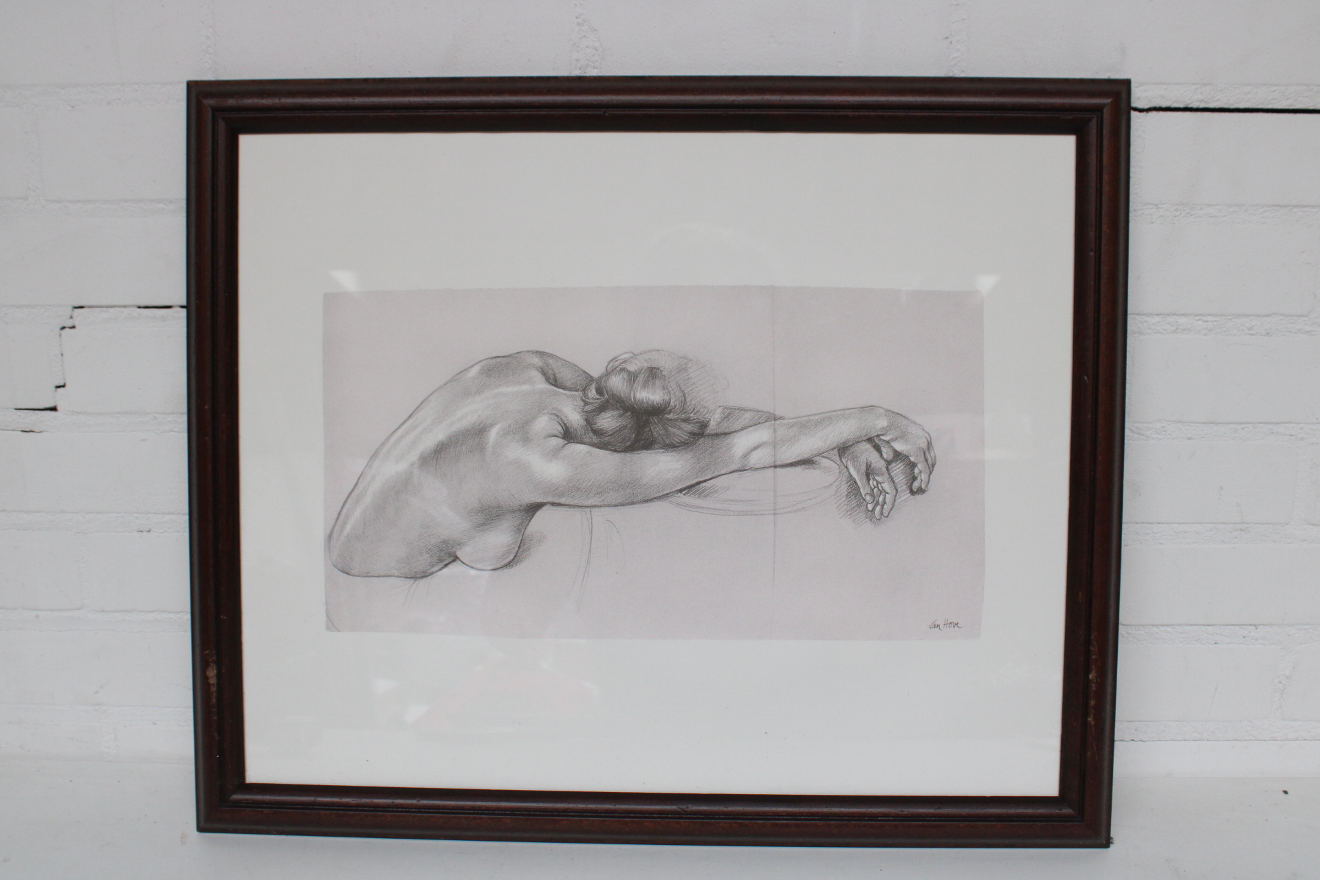 Tekening naakt vrouwelijk torso Van Hove – foto 2 – kavel bij GSD Auctions, Zoeterwoude