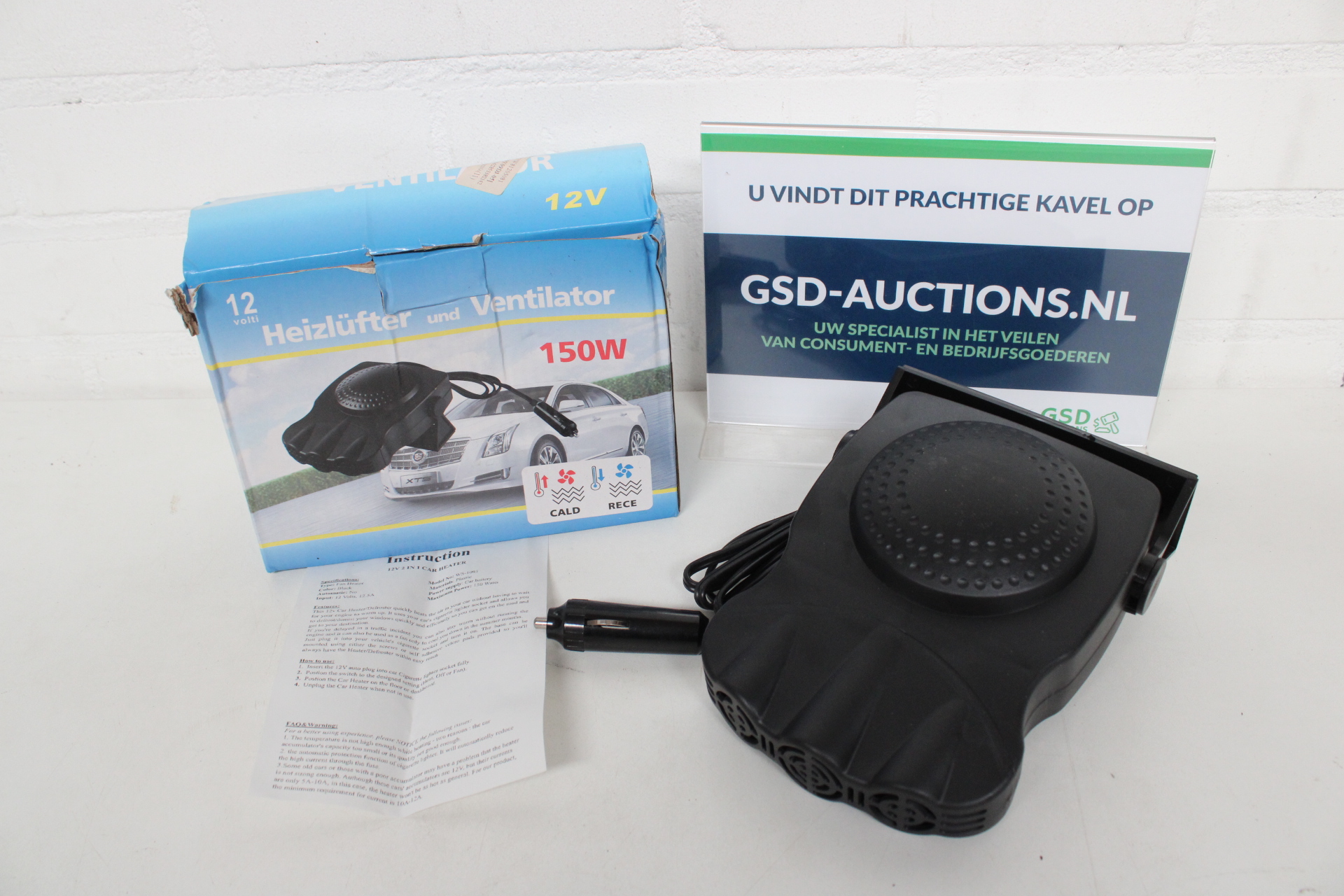 12V 150W Heizlüfter und Ventilator – foto 2 – kavel bij GSD Auctions, Zoeterwoude