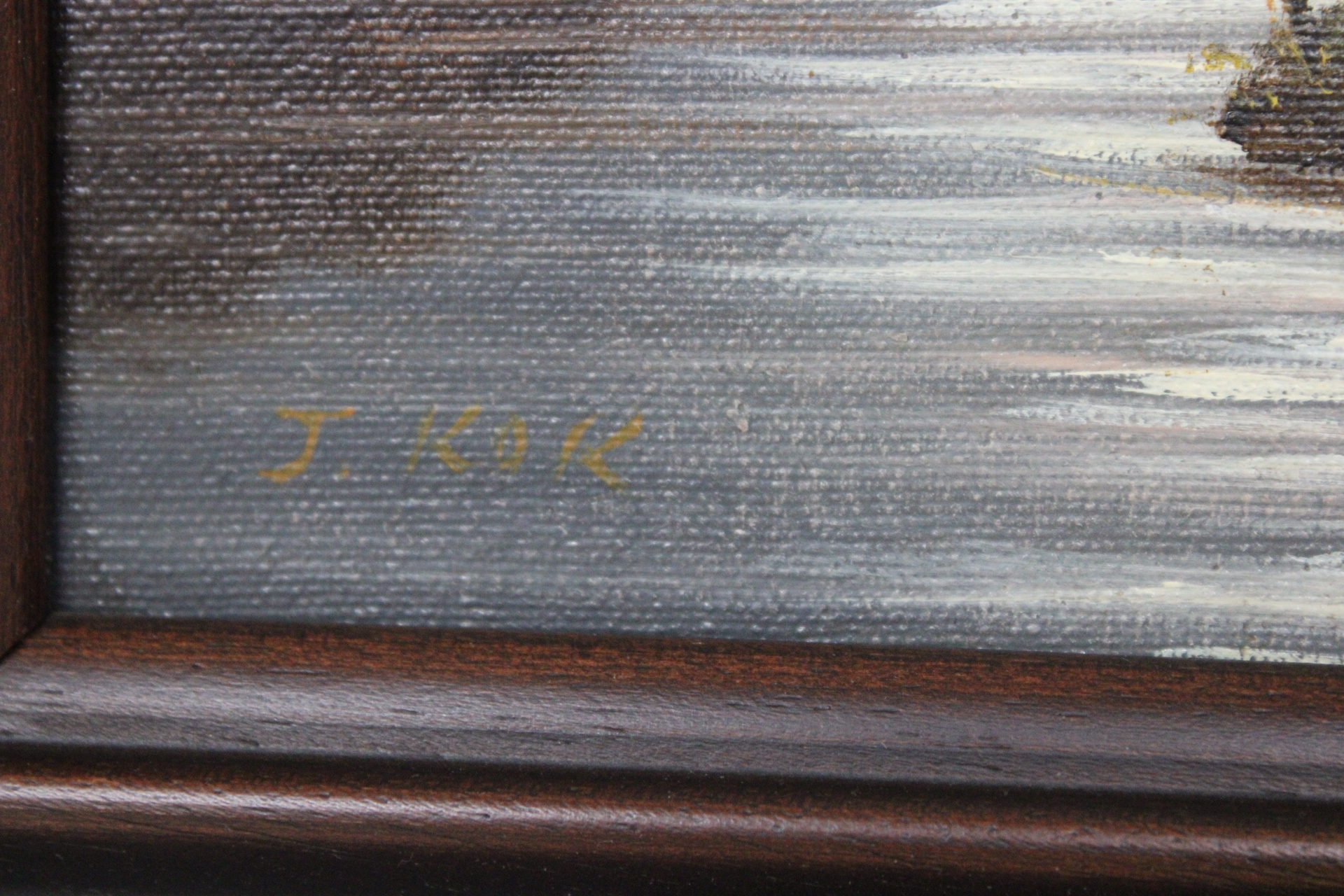 Schilderij met landschap en boerderij – foto 3 – kavel bij GSD Auctions, Zoeterwoude