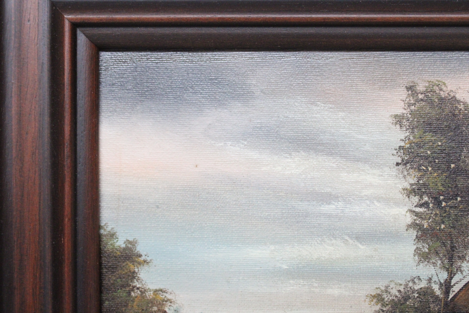 Schilderij met landschap en boerderij – foto 4 – kavel bij GSD Auctions, Zoeterwoude