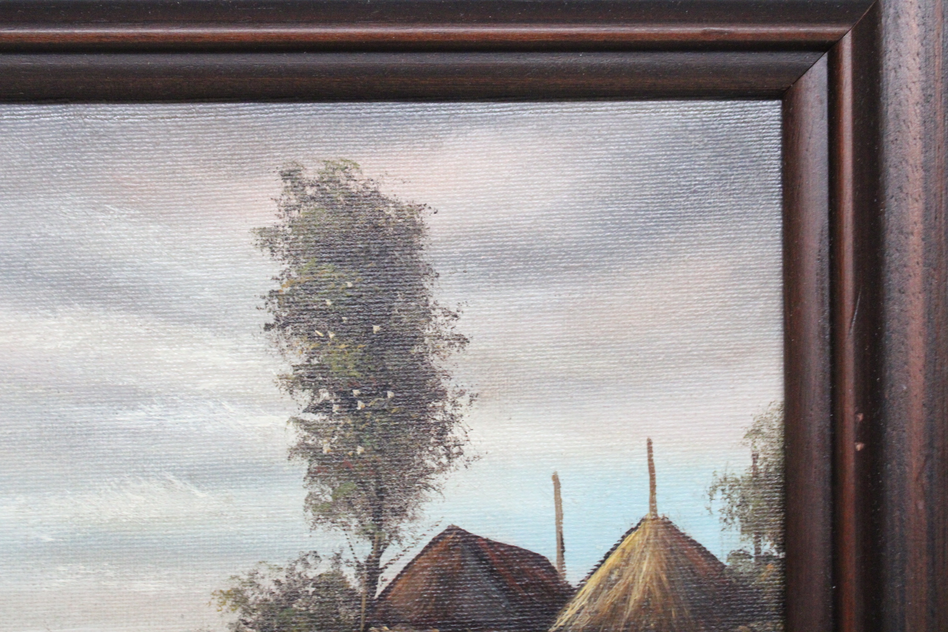 Schilderij met landschap en boerderij – foto 5 – kavel bij GSD Auctions, Zoeterwoude