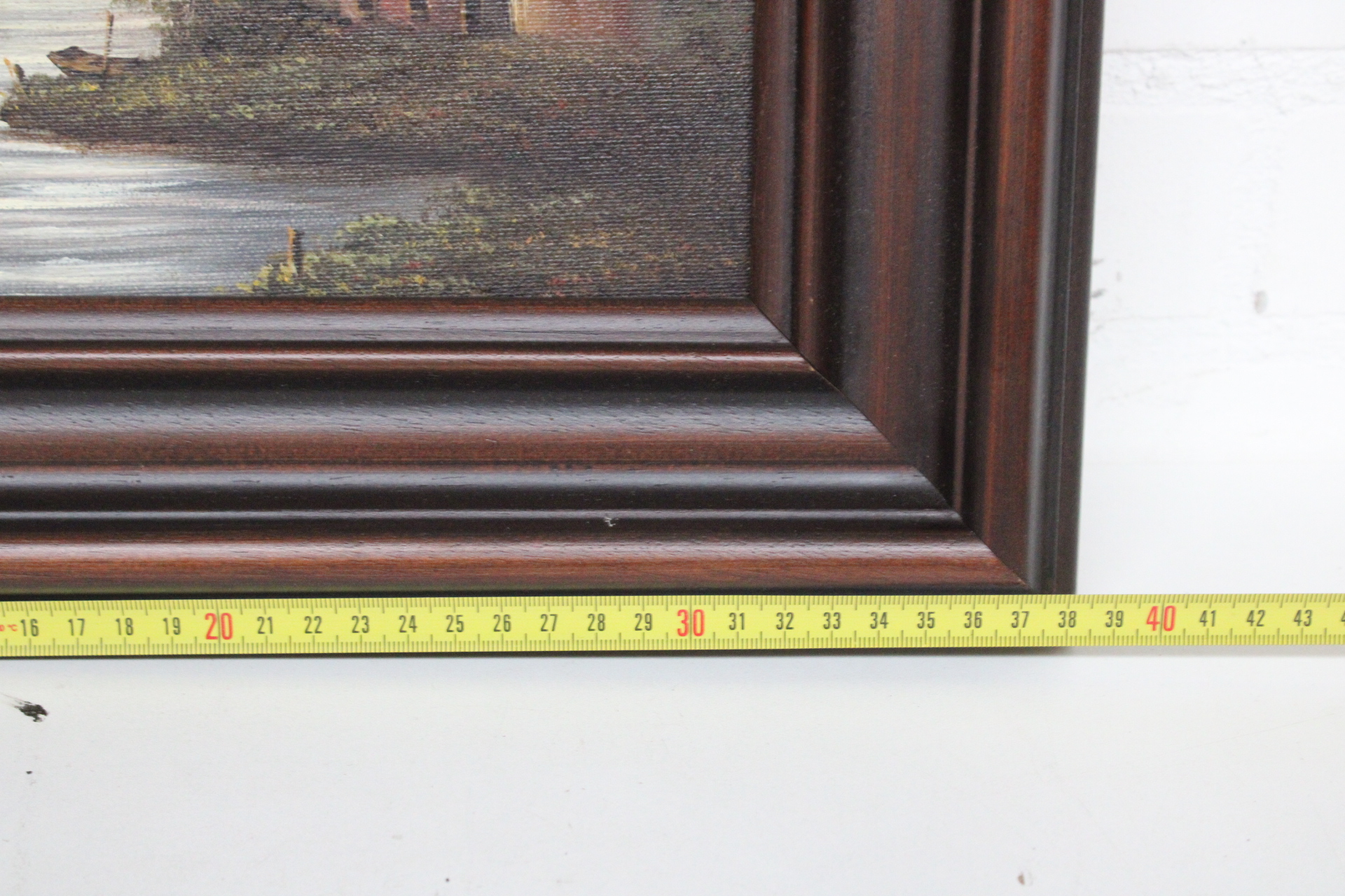 Schilderij met landschap en boerderij – foto 10 – kavel bij GSD Auctions, Zoeterwoude