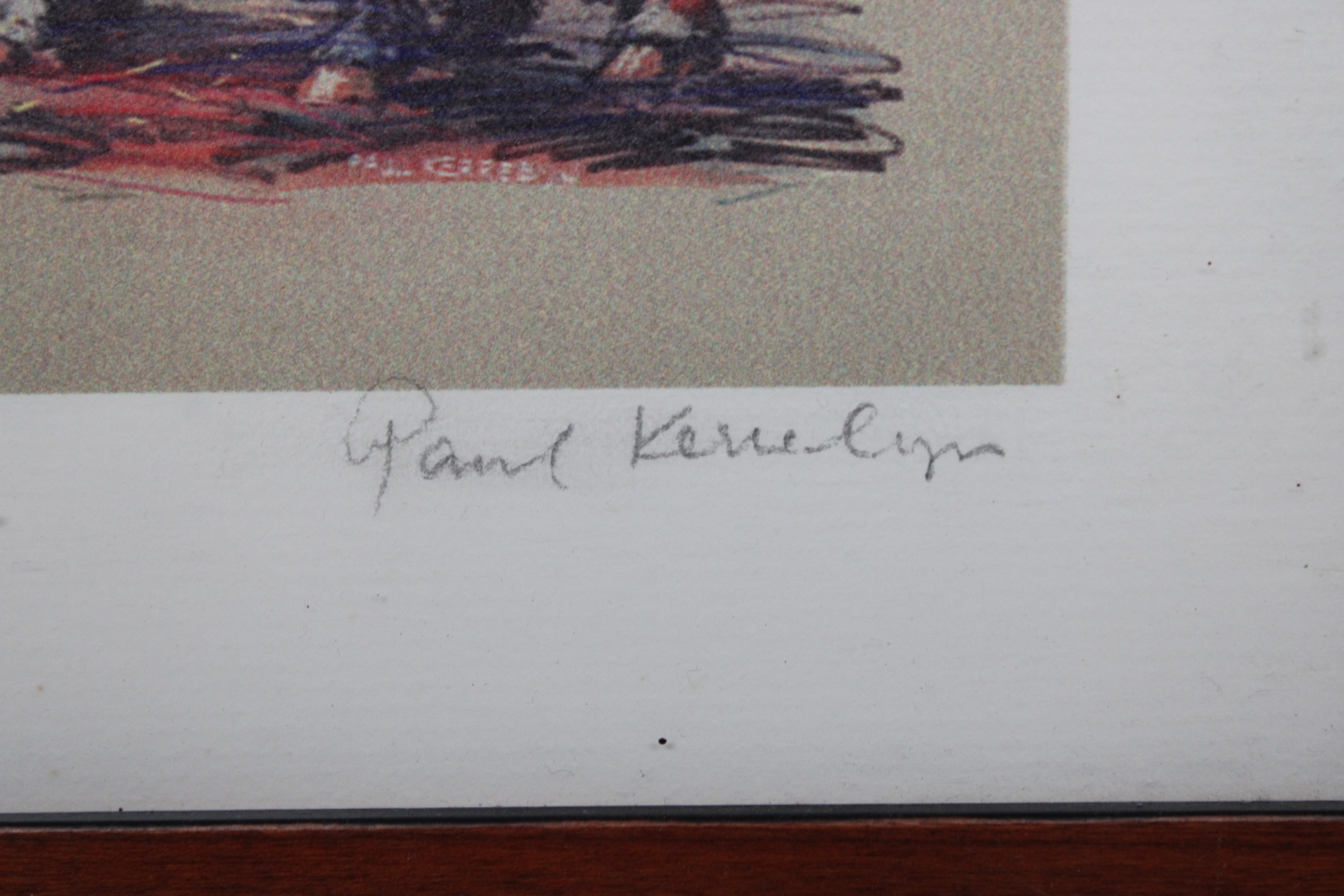Gesigneerde militaire print in houten lijst – foto 3 – kavel bij GSD Auctions, Zoeterwoude