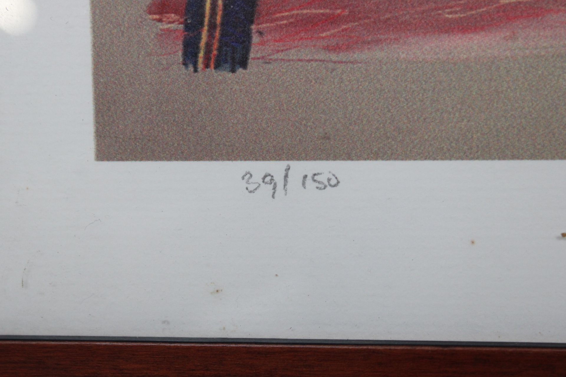 Gesigneerde militaire print in houten lijst – foto 4 – kavel bij GSD Auctions, Zoeterwoude