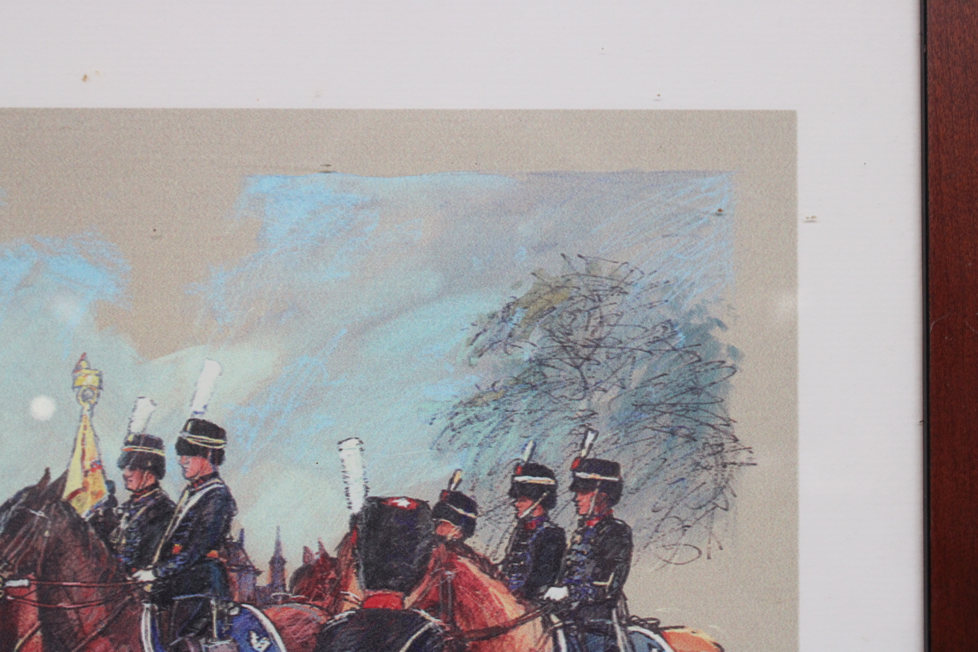 Gesigneerde militaire print in houten lijst – foto 7 – kavel bij GSD Auctions, Zoeterwoude
