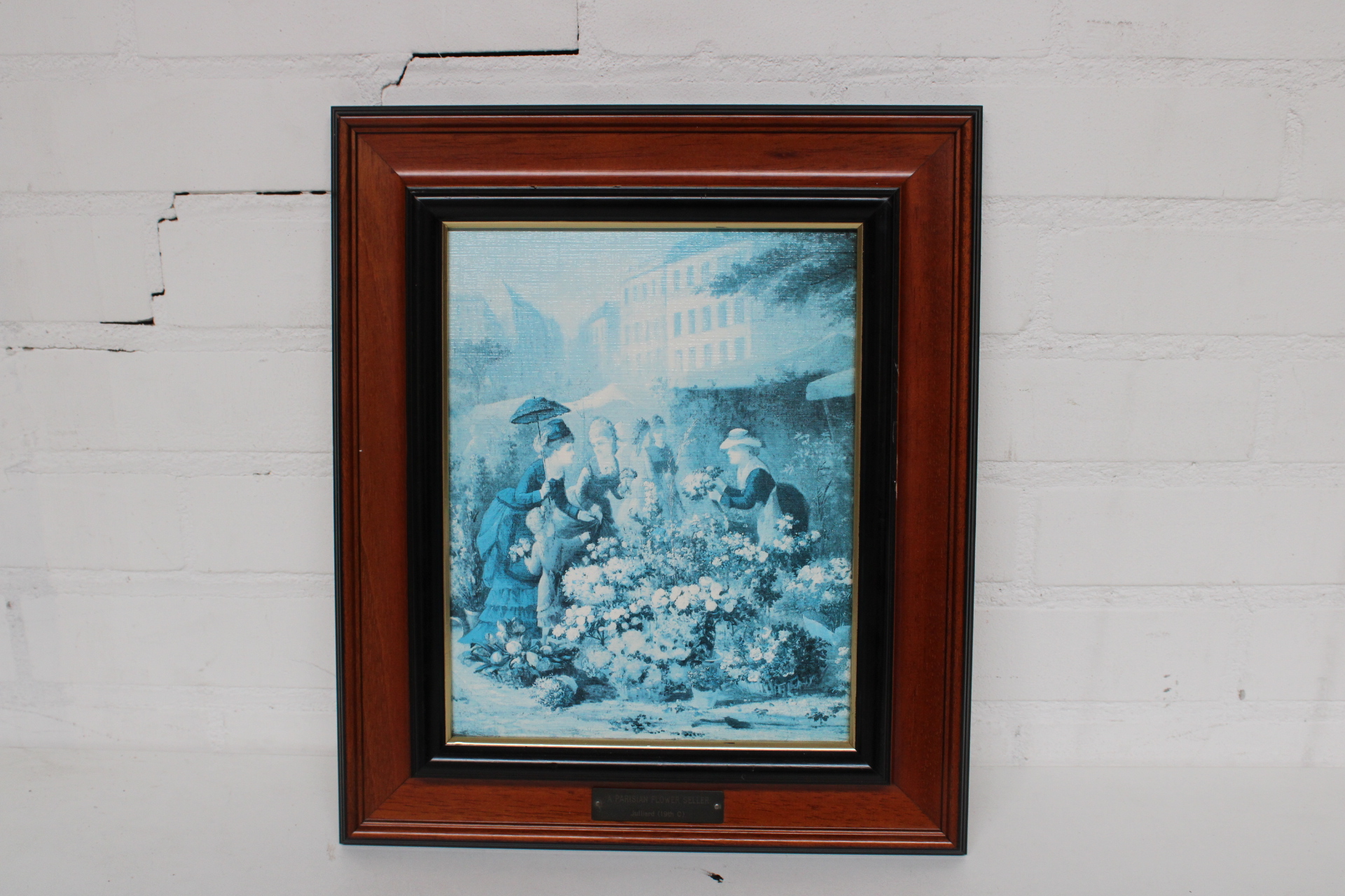 Ingelijste blauw-witte afbeelding van kaartspel – foto 2 – kavel bij GSD Auctions, Zoeterwoude