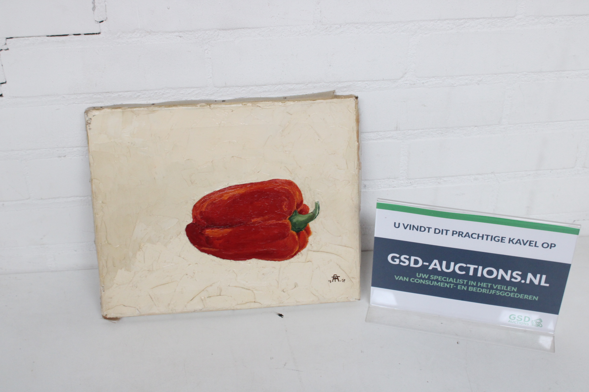 Schilderij rode paprika – kavel bij GSD Auctions, Zoeterwoude