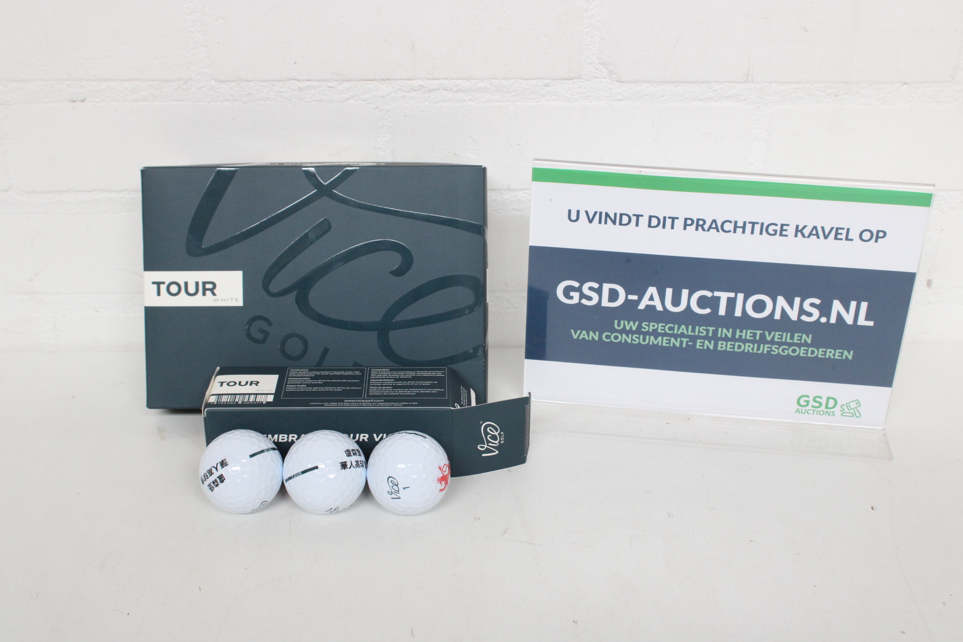 Vice Golf Tour White golfballen – kavel bij GSD Auctions, Zoeterwoude