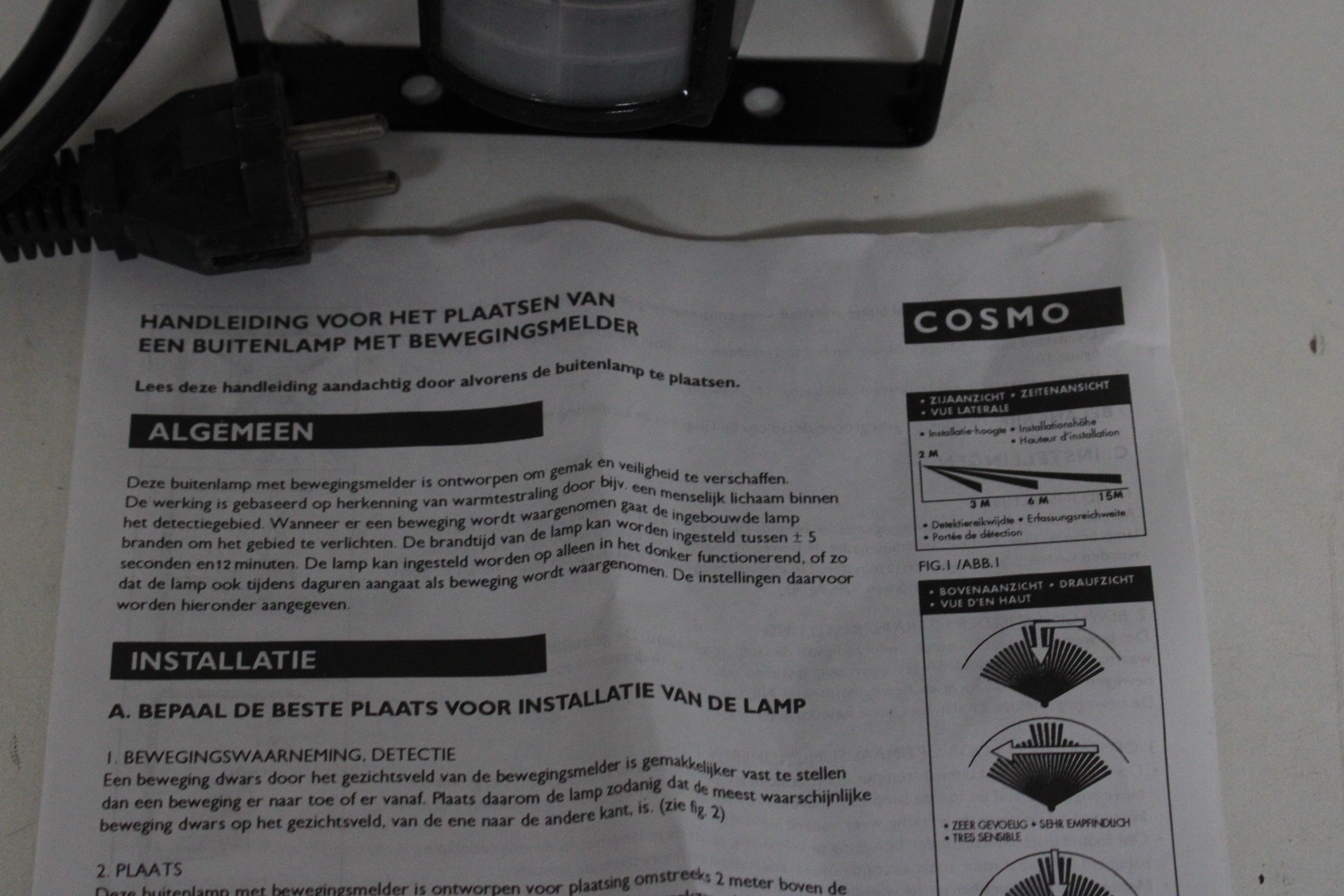 Buitenlamp met bewegingssensor COSMO – foto 3 – kavel bij GSD Auctions, Zoeterwoude