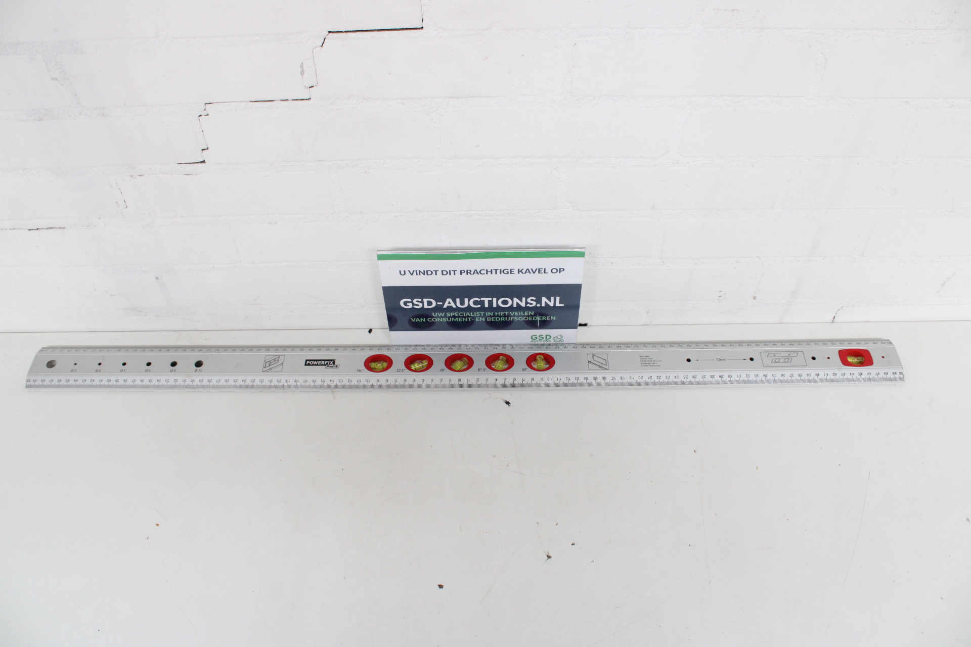 Powerfix aluminium waterpas liniaal met meerdere libellen – kavel bij GSD Auctions, Zoeterwoude