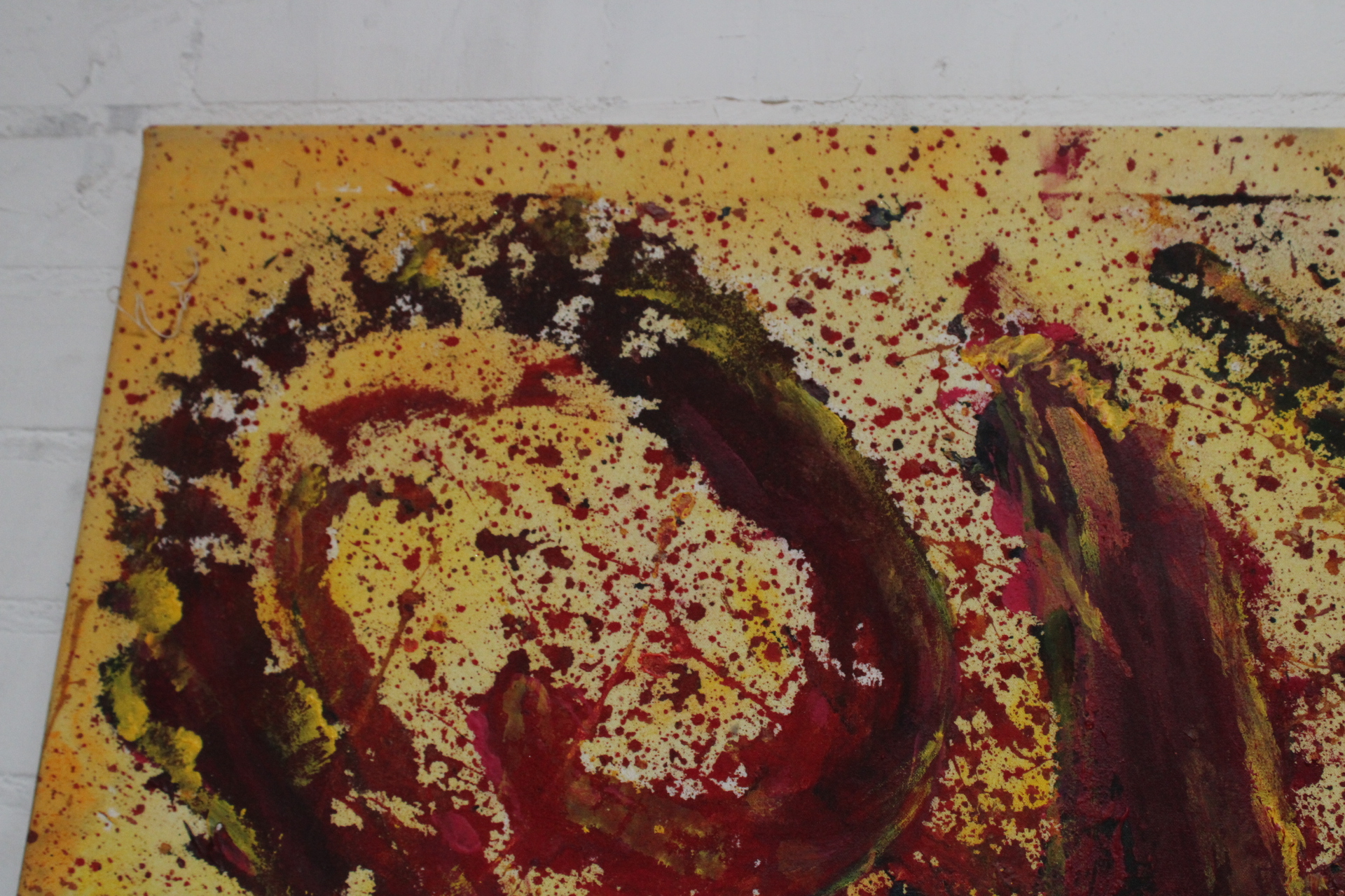 Abstract schilderij met kleurrijke spetters – foto 3 – kavel bij GSD Auctions, Zoeterwoude