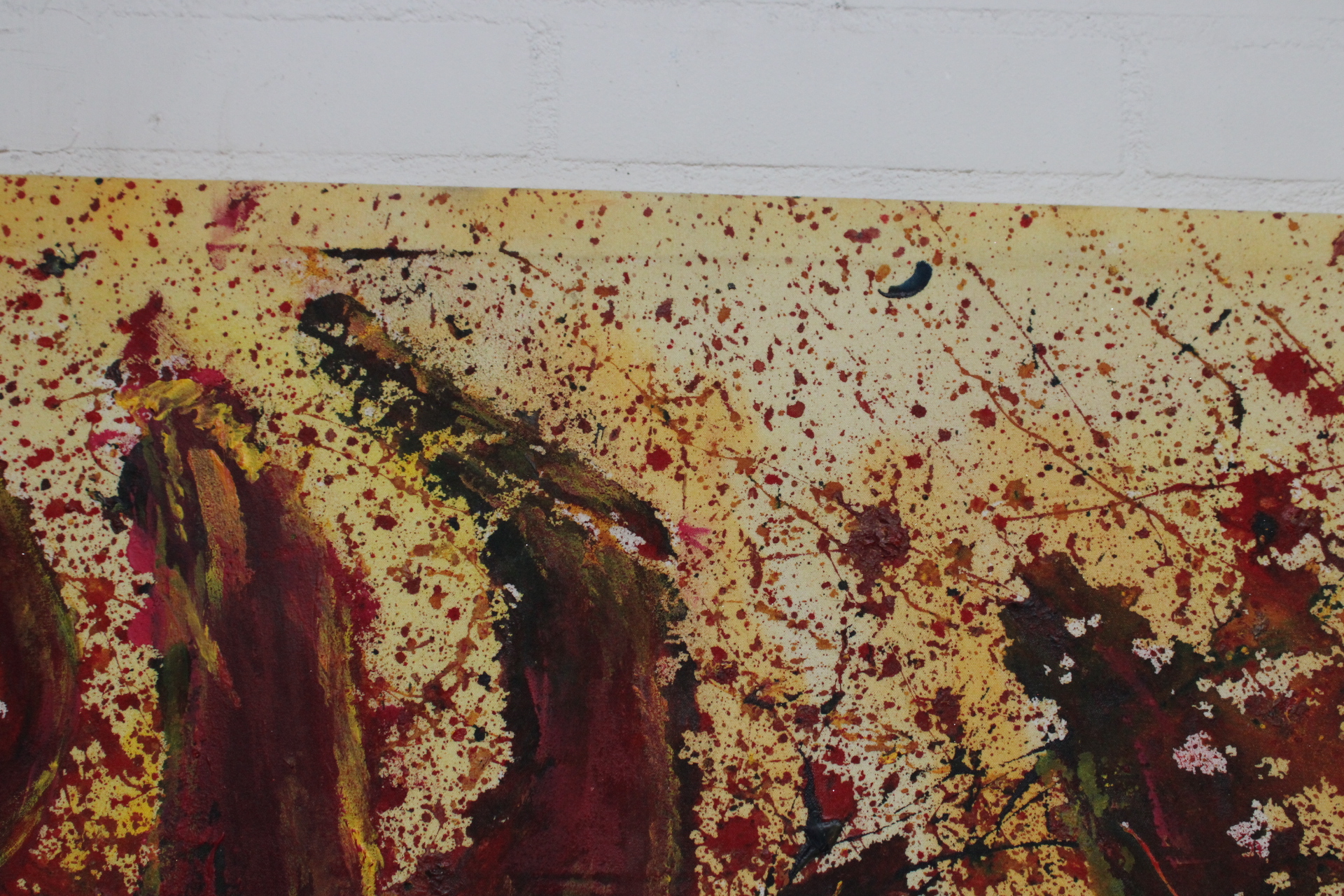 Abstract schilderij met kleurrijke spetters – foto 4 – kavel bij GSD Auctions, Zoeterwoude