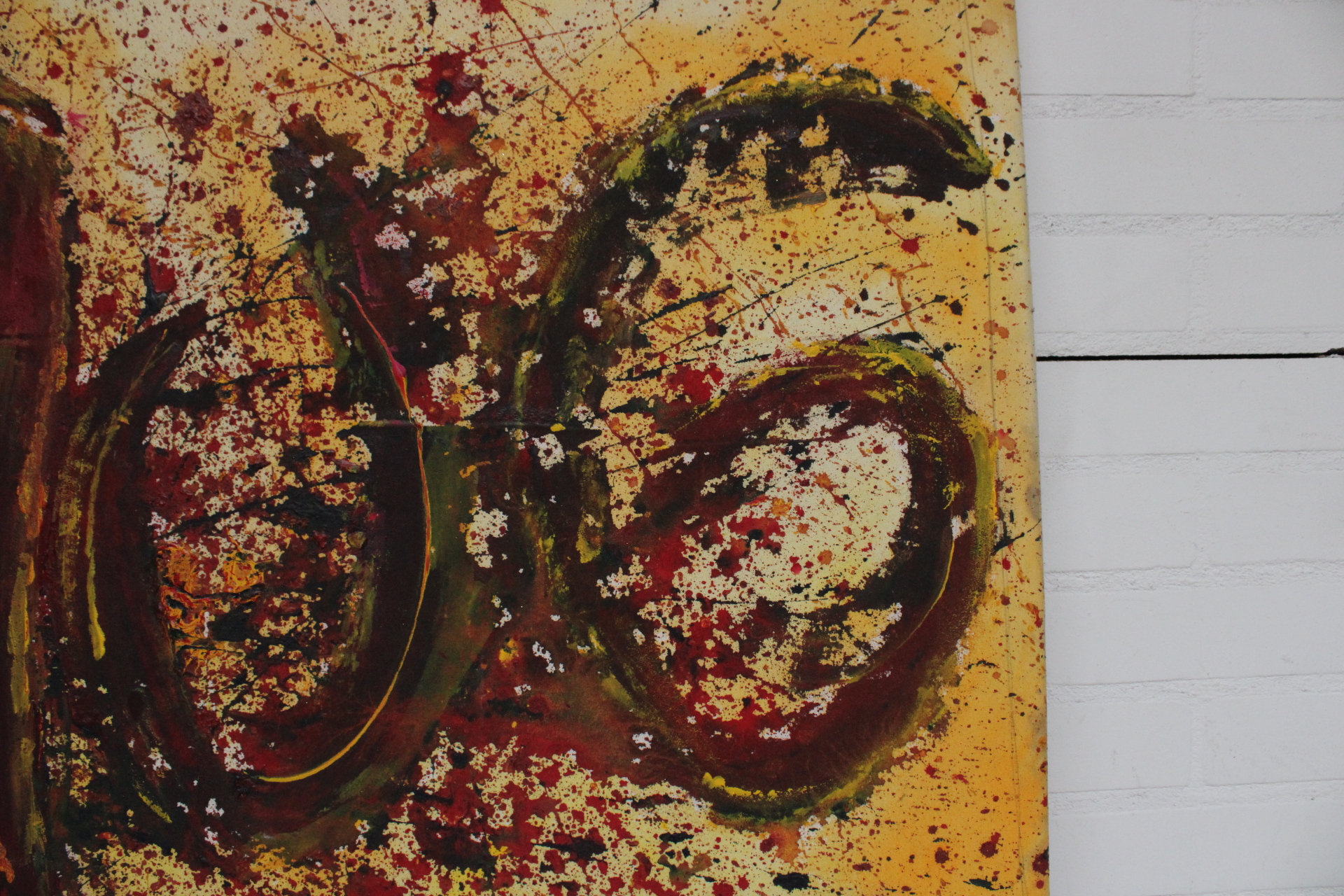 Abstract schilderij met kleurrijke spetters – foto 6 – kavel bij GSD Auctions, Zoeterwoude