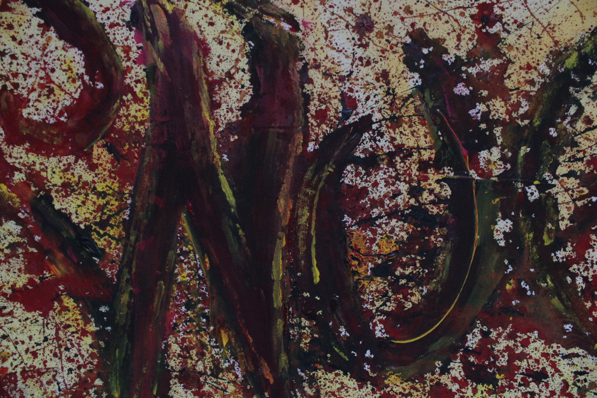 Abstract schilderij met kleurrijke spetters – foto 7 – kavel bij GSD Auctions, Zoeterwoude