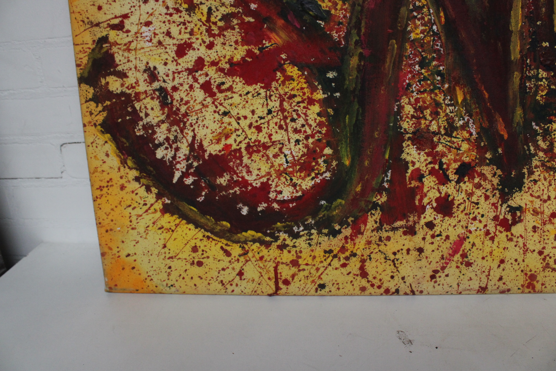 Abstract schilderij met kleurrijke spetters – foto 9 – kavel bij GSD Auctions, Zoeterwoude
