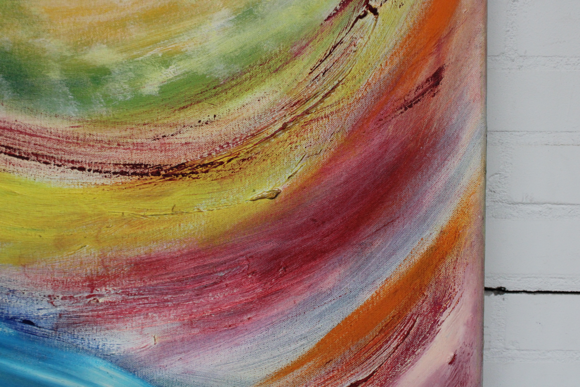 Abstract schilderij met kleurrijke penseelstreken – foto 6 – kavel bij GSD Auctions, Zoeterwoude