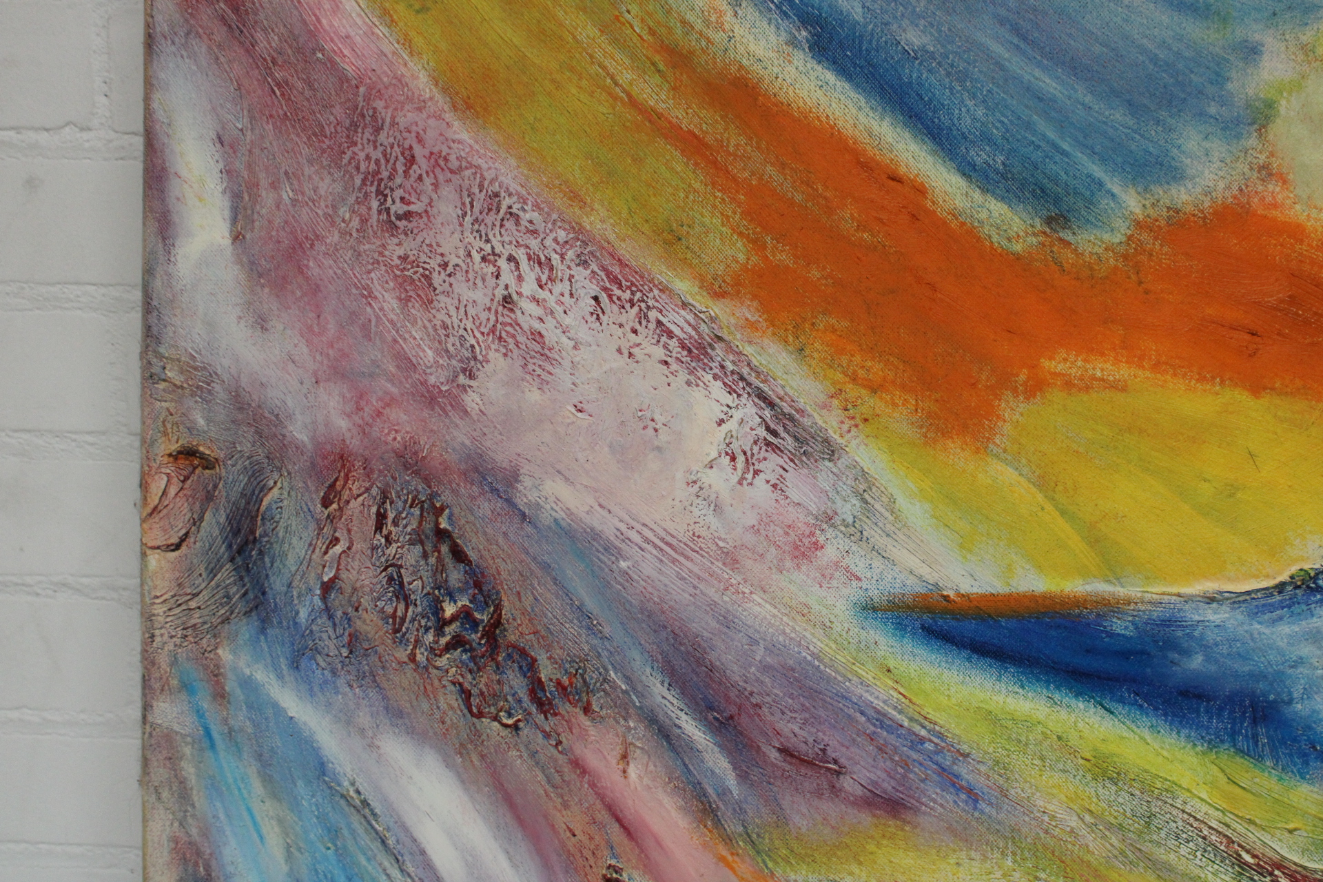 Abstract schilderij met kleurrijke penseelstreken – foto 8 – kavel bij GSD Auctions, Zoeterwoude