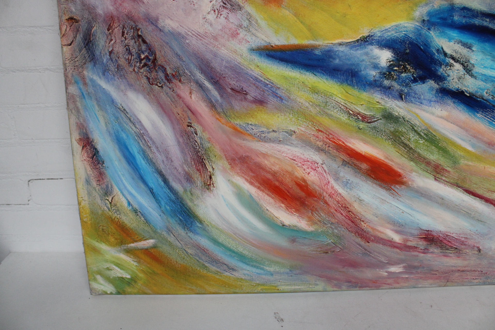 Abstract schilderij met kleurrijke penseelstreken – foto 9 – kavel bij GSD Auctions, Zoeterwoude