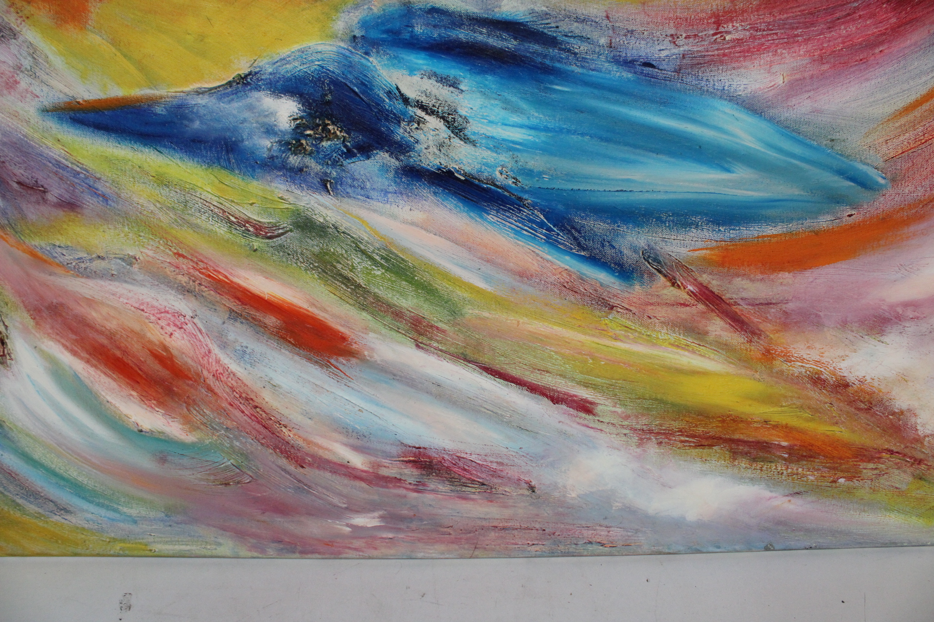 Abstract schilderij met kleurrijke penseelstreken – foto 10 – kavel bij GSD Auctions, Zoeterwoude