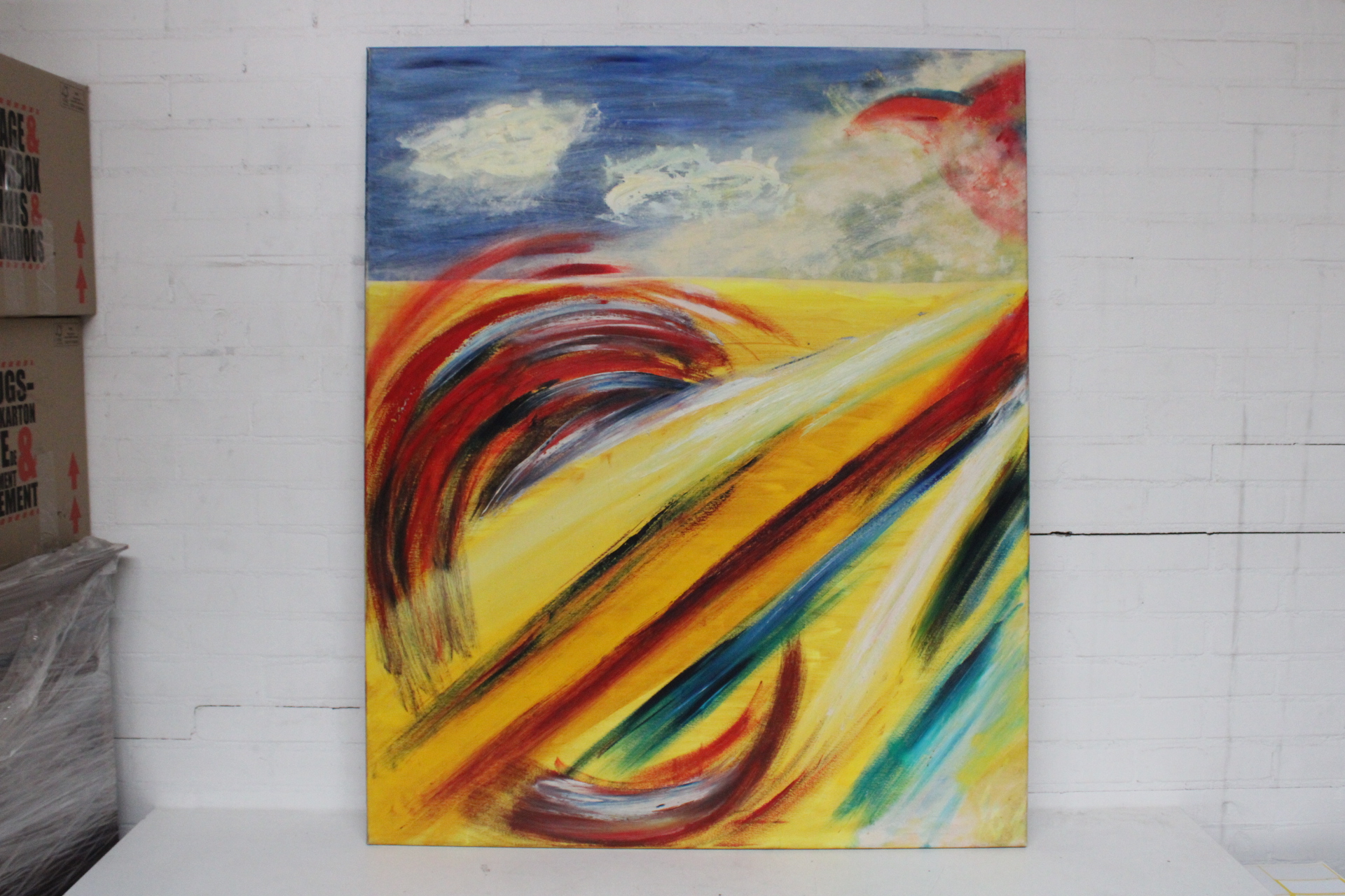 Abstract schilderij met felle kleuren – foto 2 – kavel bij GSD Auctions, Zoeterwoude