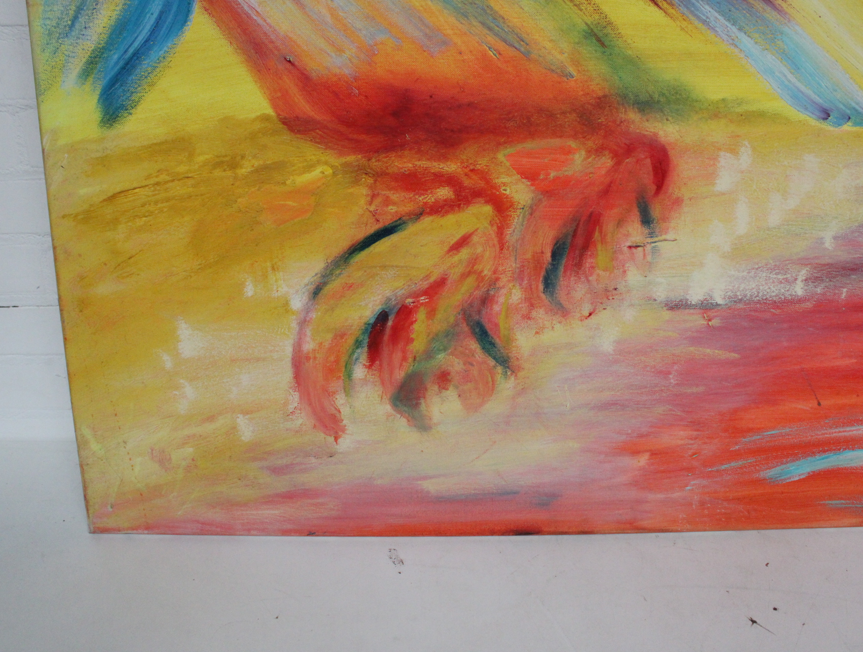 Abstract schilderij met kleurrijke penseelstreken – foto 7 – kavel bij GSD Auctions, Zoeterwoude