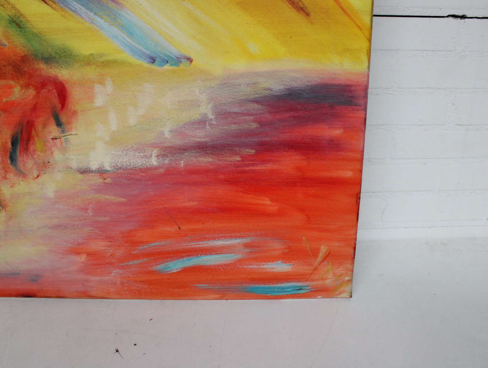 Abstract schilderij met kleurrijke penseelstreken – foto 8 – kavel bij GSD Auctions, Zoeterwoude