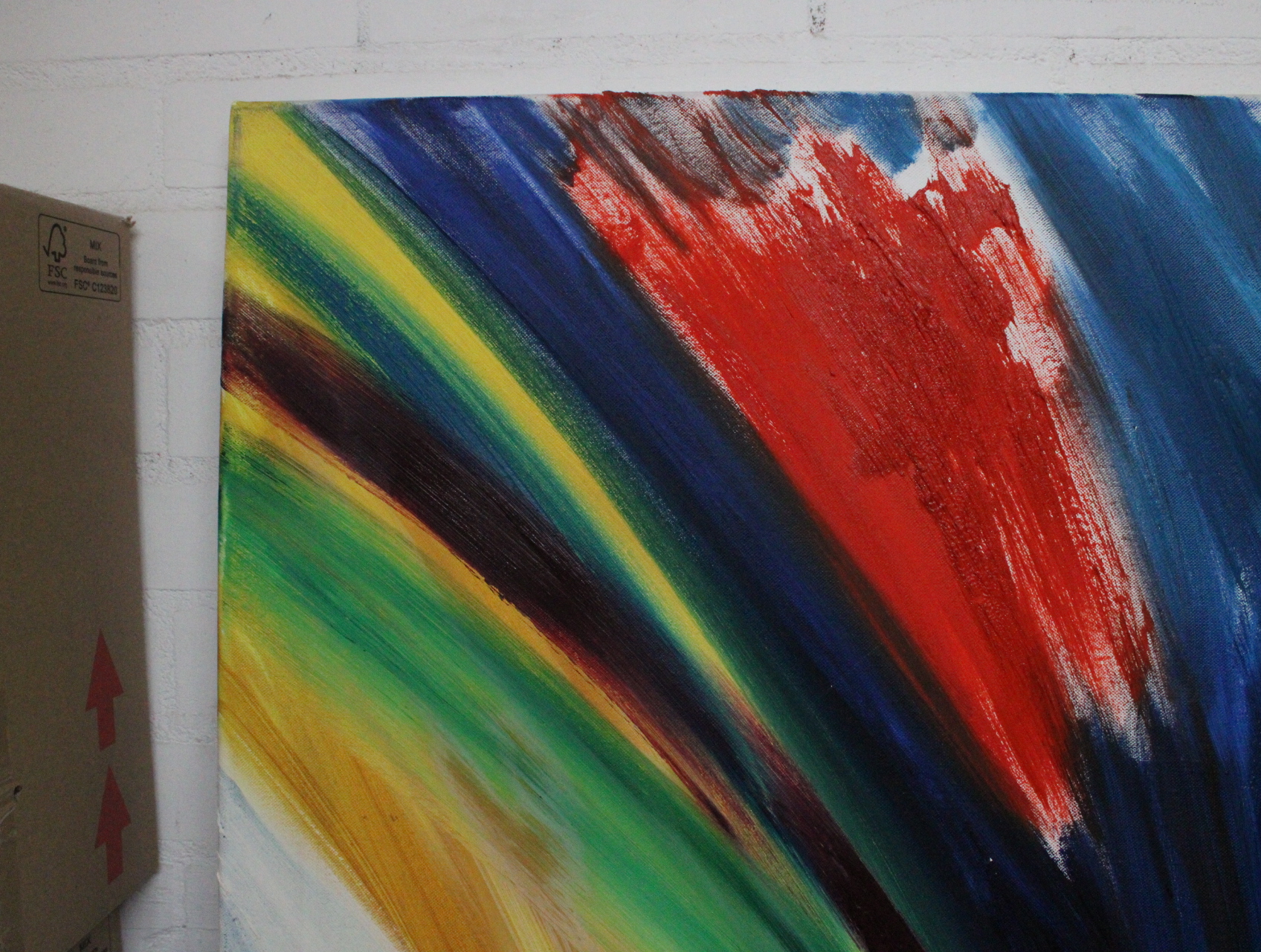 Twee abstracte kleurrijke schilderijen – foto 4 – kavel bij GSD Auctions, Zoeterwoude