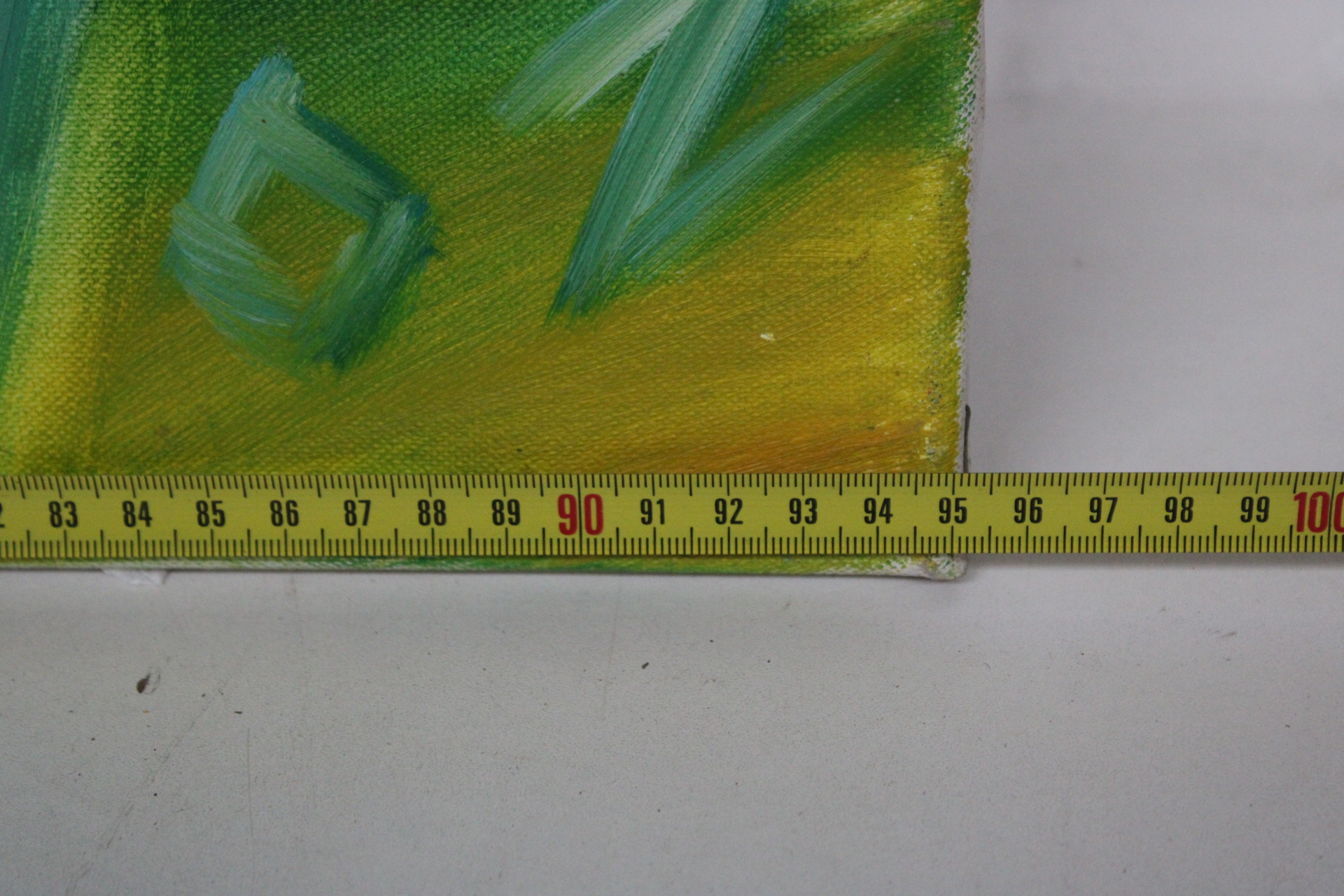 Abstract schilderij met gekleurde driehoeken – foto 10 – kavel bij GSD Auctions, Zoeterwoude