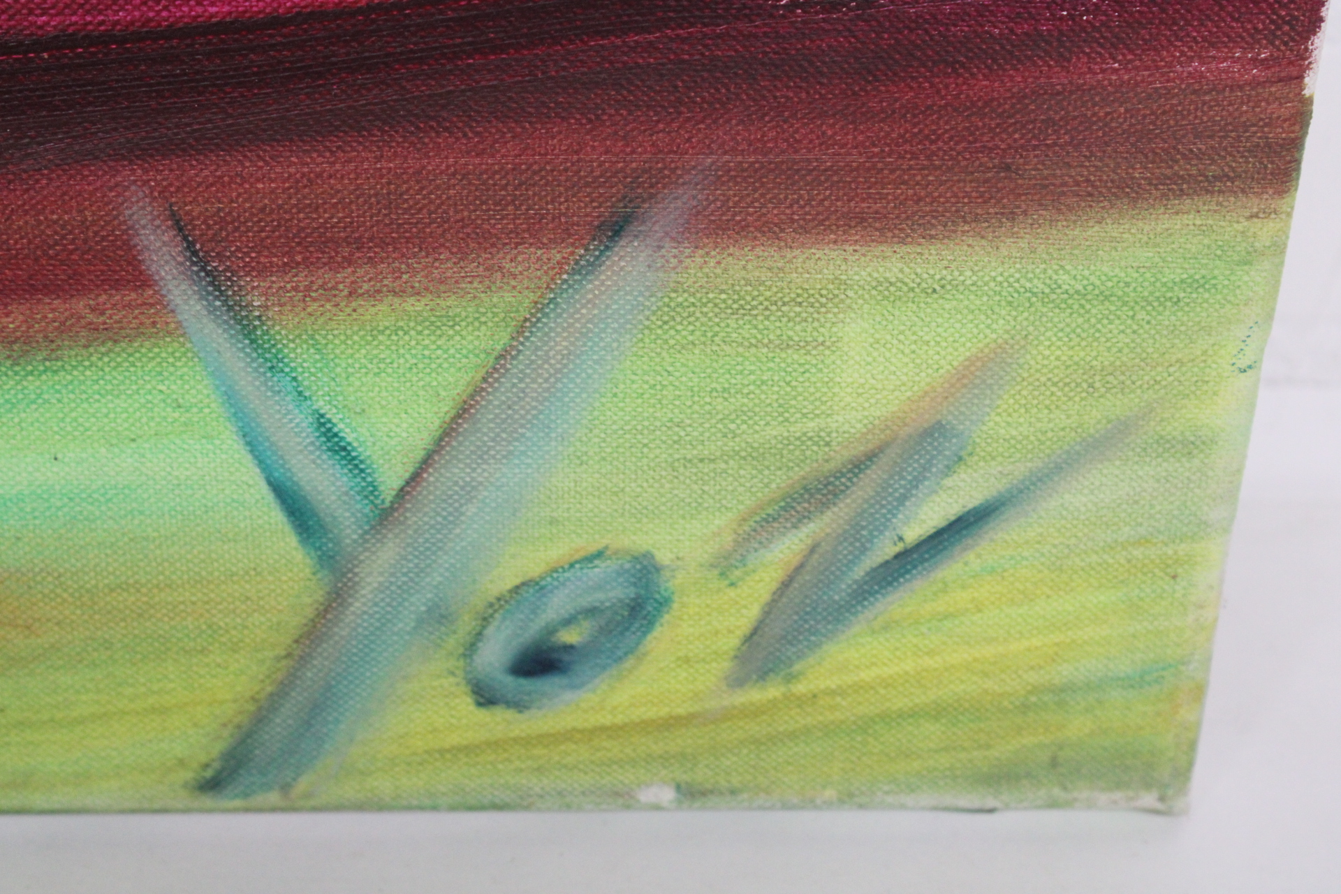 Abstract schilderij met kleurrijke strepen – foto 6 – kavel bij GSD Auctions, Zoeterwoude