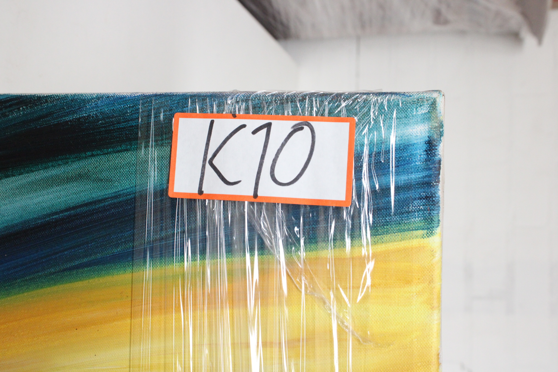 Abstract schilderij met kleurrijke strepen – foto 9 – kavel bij GSD Auctions, Zoeterwoude