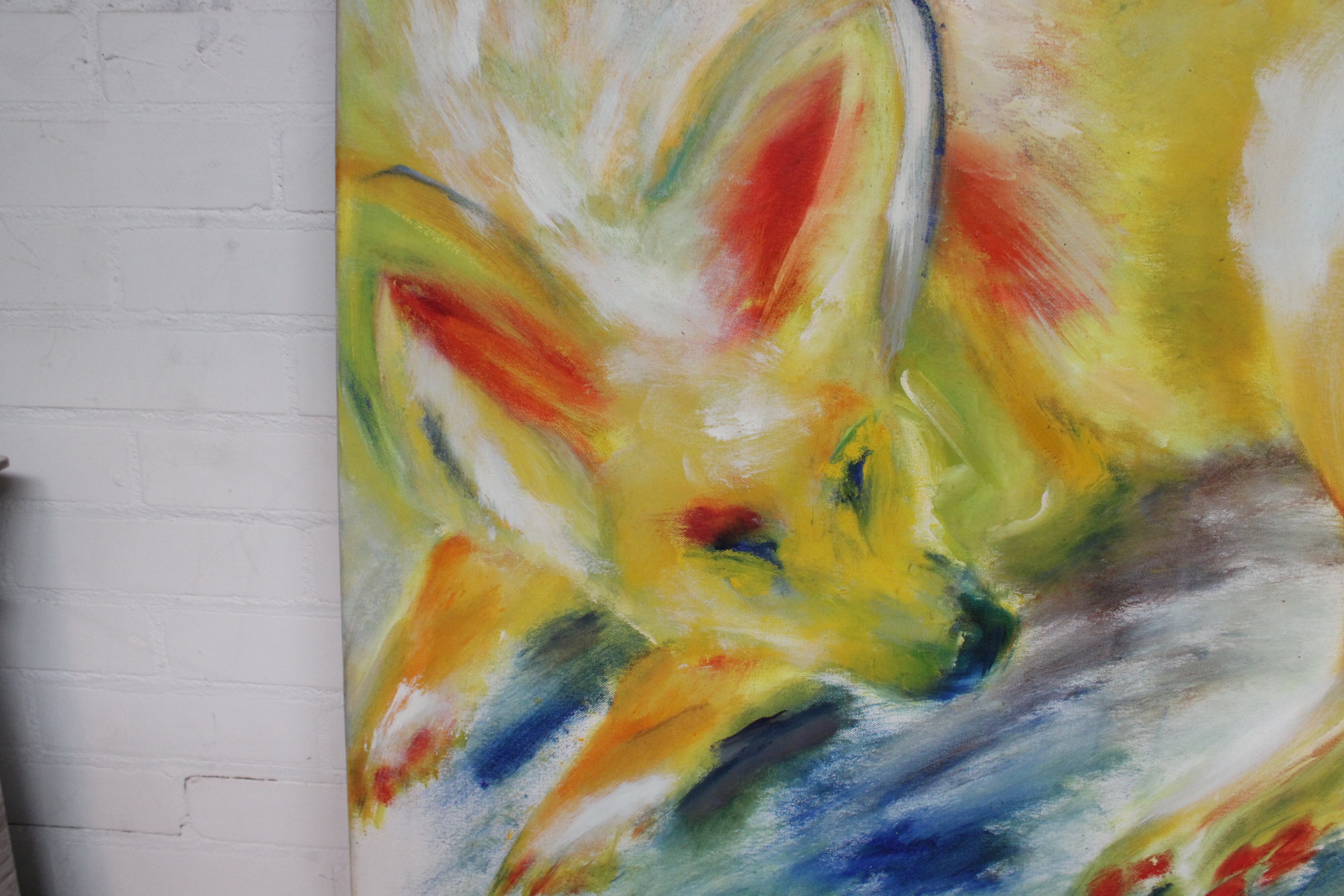 Abstract schilderij van slapende vos – foto 4 – kavel bij GSD Auctions, Zoeterwoude