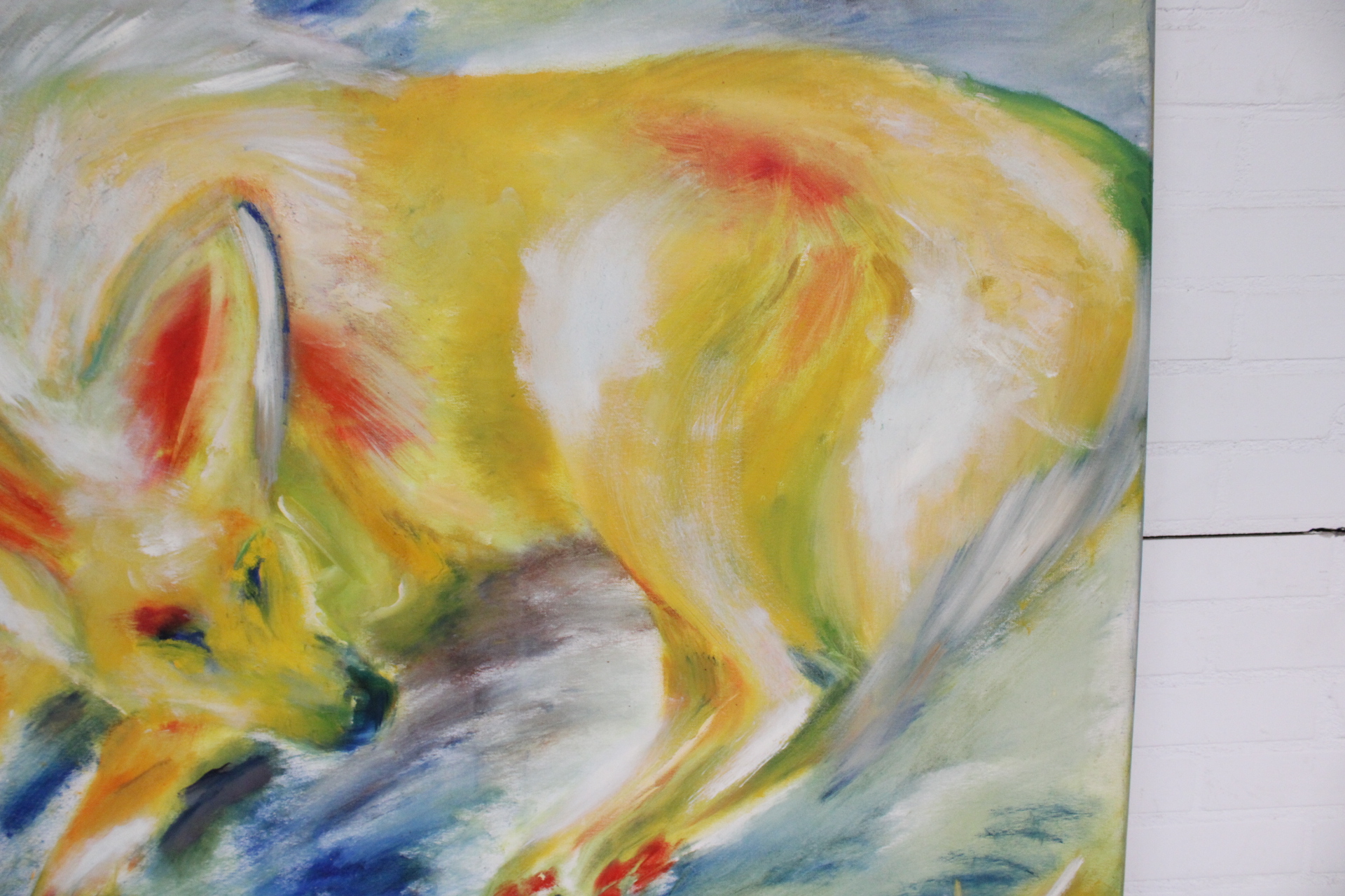 Abstract schilderij van slapende vos – foto 5 – kavel bij GSD Auctions, Zoeterwoude